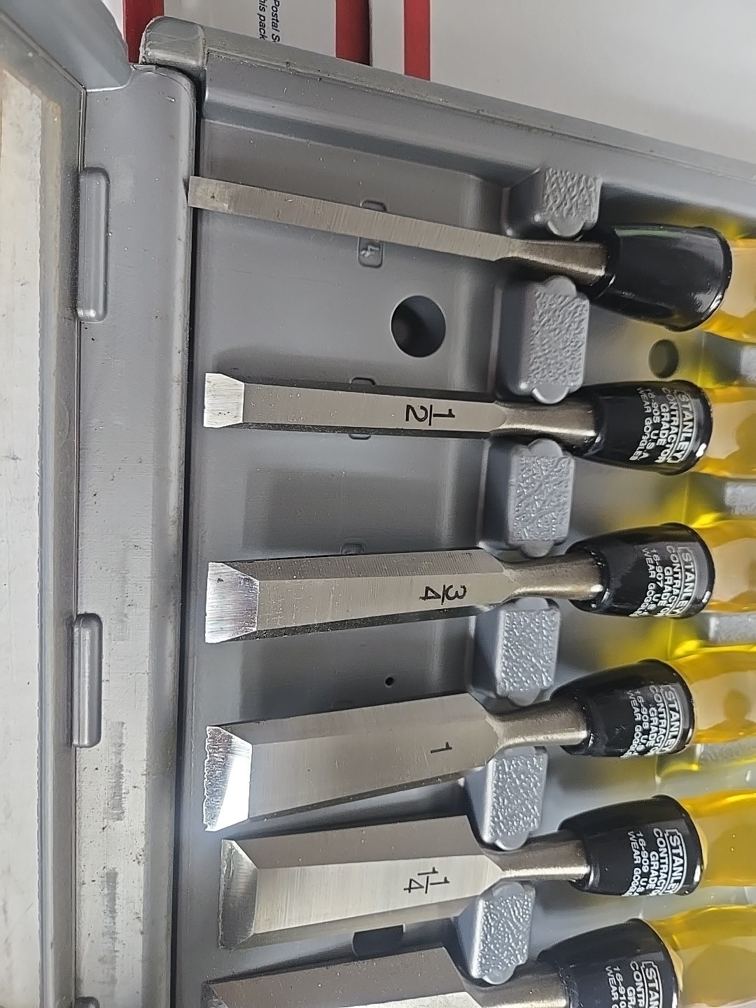 STANLEY TOOLS 16-901 6pc wood chisel set & case 1/4” 1/2” 3/4” 1” 1-1/4” 1-1/2”