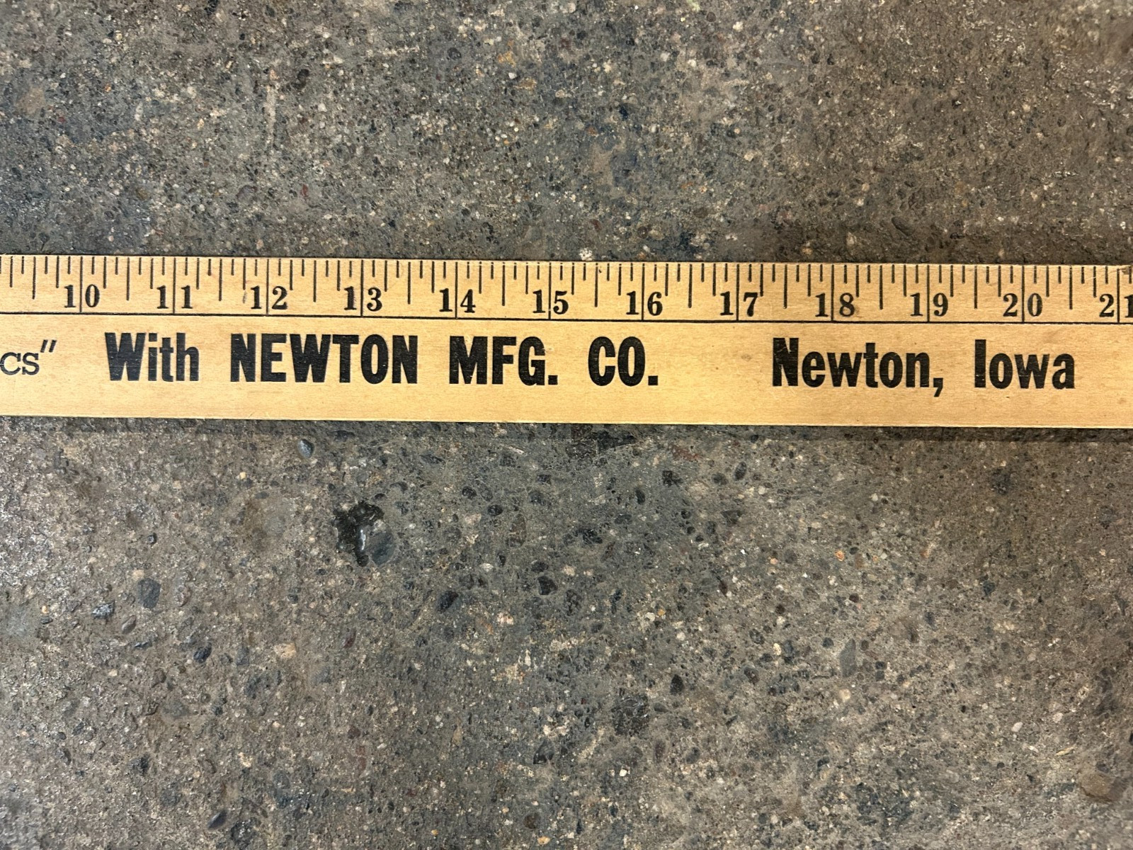 VTG. “Measure Up To Metrics” With Newton MFG. Co. Wooden Yard Stick Newton Iowa