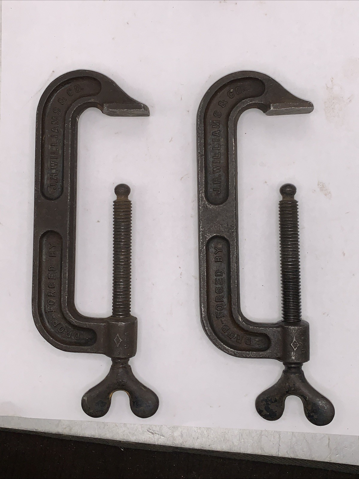 (2) Vintage J. H. WILLIAMS No. 204 Vulcan Tool Makers’ Clamps