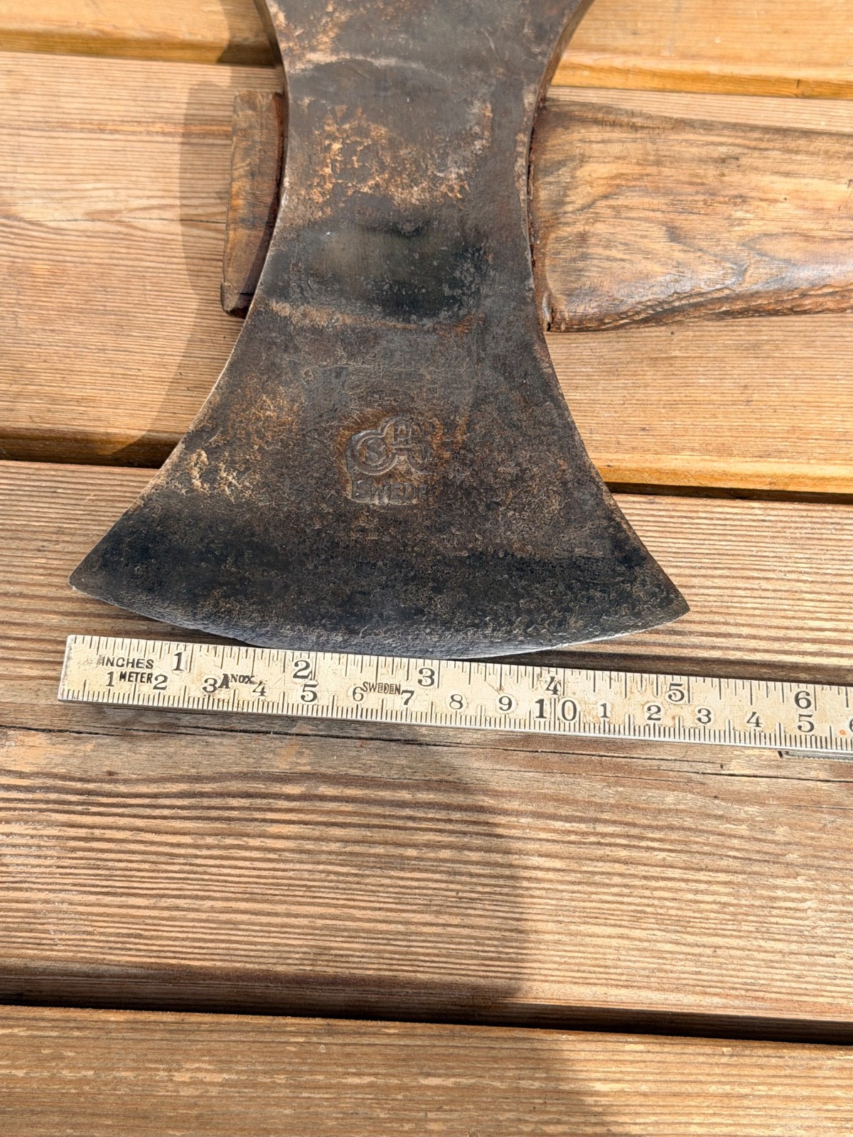 Rare Wetterlings Double Bit Throwing Axe 4.41 lb SAW Sweden
