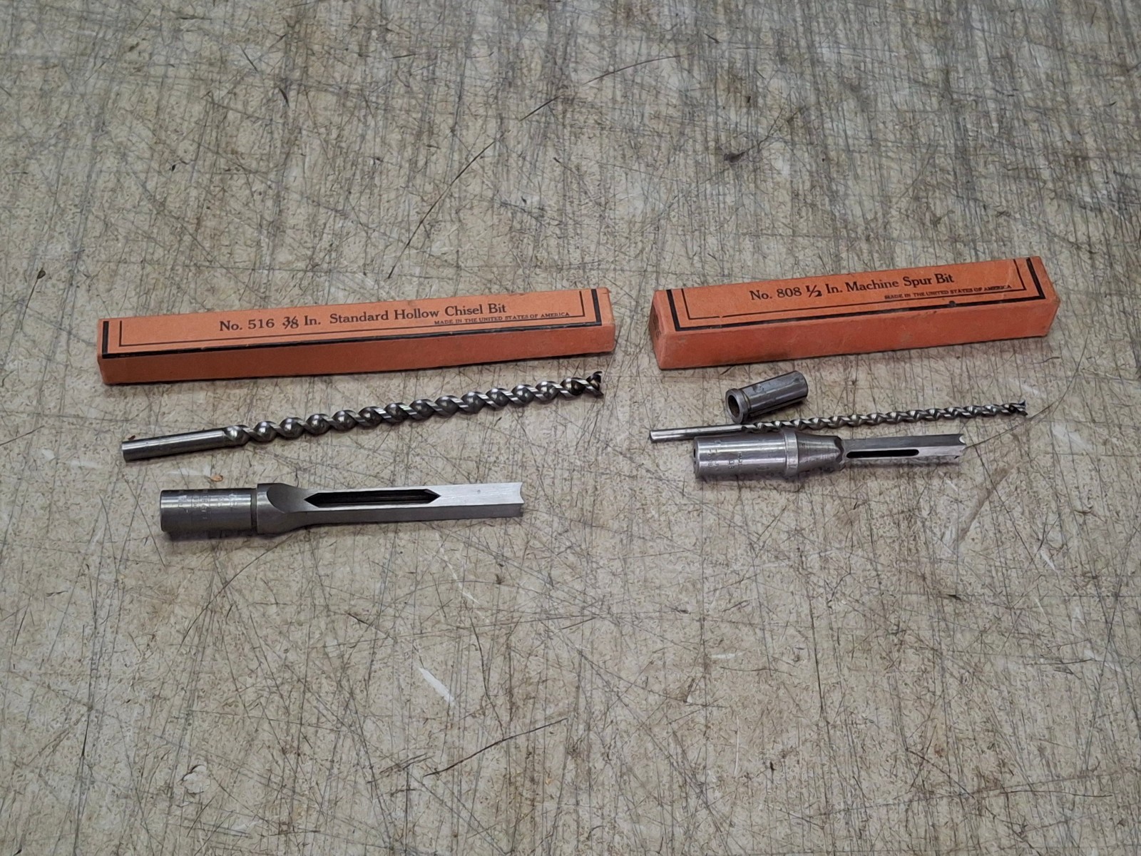 Homecraft 634 1/4″ & 636 3/8″ Mortise Hollow Chisel Delta Rockwell Drill Press