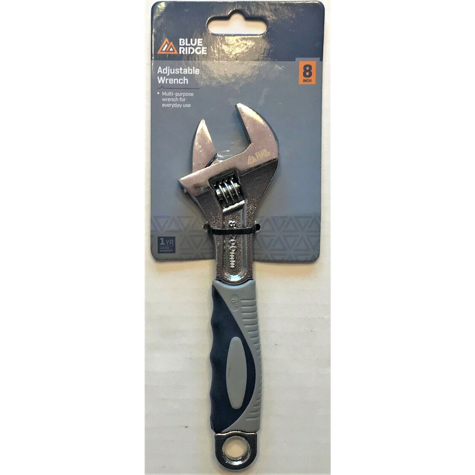 Blue Ridge Wrench 8″ Adjustable Tools Mechanics Chrome Hardware Garage Home New