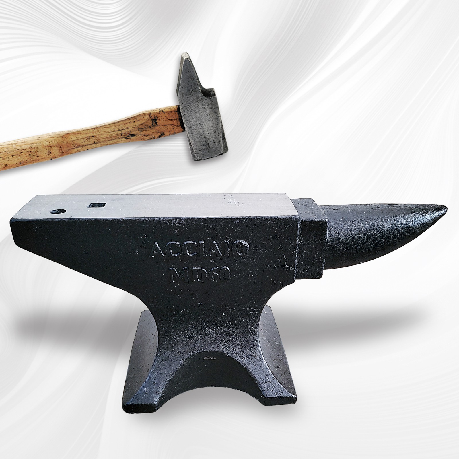 Single Horn Anvil 132Lbs Cast Steel Anvil Blacksmith for Sale Forge Black Tool