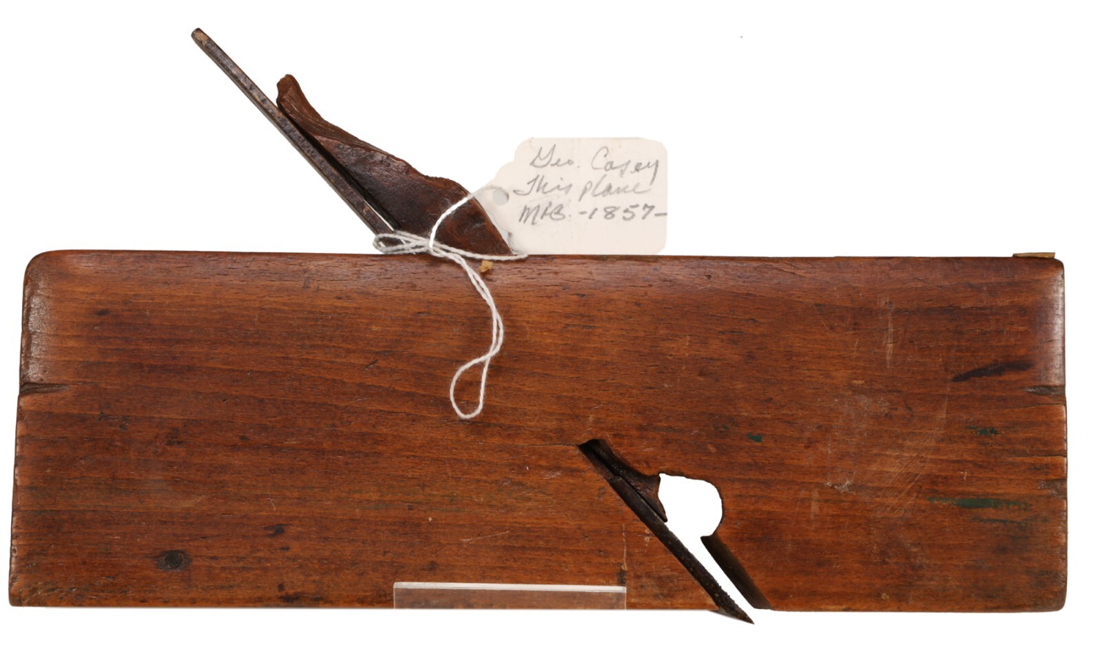 Vintage RARE Casey & Co Wood Rabbet Plane, Auburn, NY Circa 1857