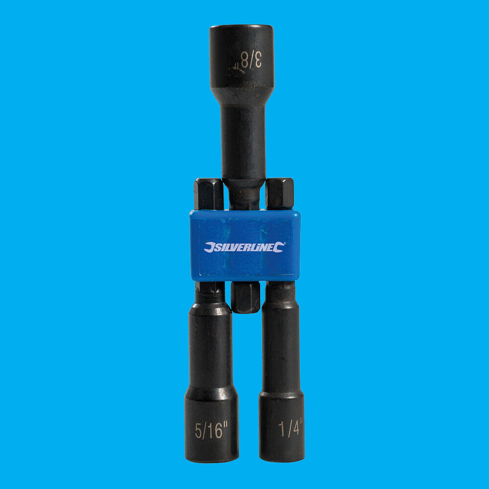 Magnetic Nut Driver Set 3piece 1/4″ Hex Drive 1/4″ – 3/8″ Vanadium Steel