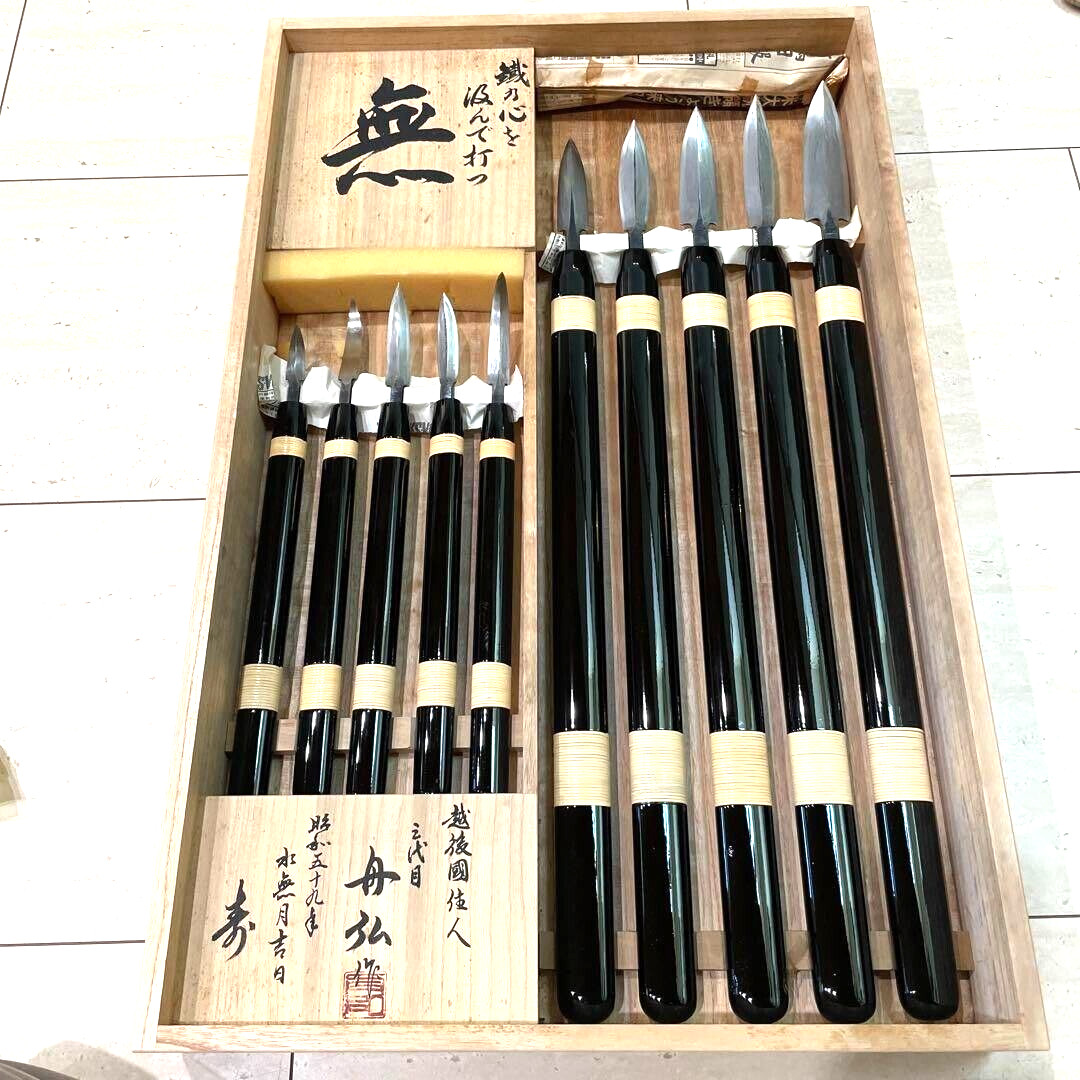 Funahiro Yari Kanna Japanese Hand Plane Set of 10 Vintage 1984 Unused