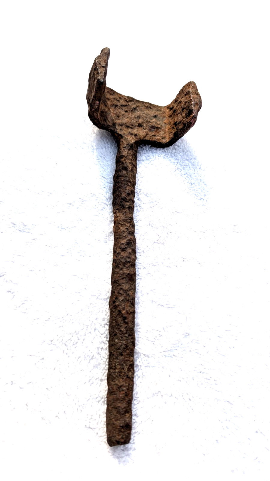 Antique Primitive Blacksmith Hand Forged Iron Tool Wagon Wheel Wrench 8.25″