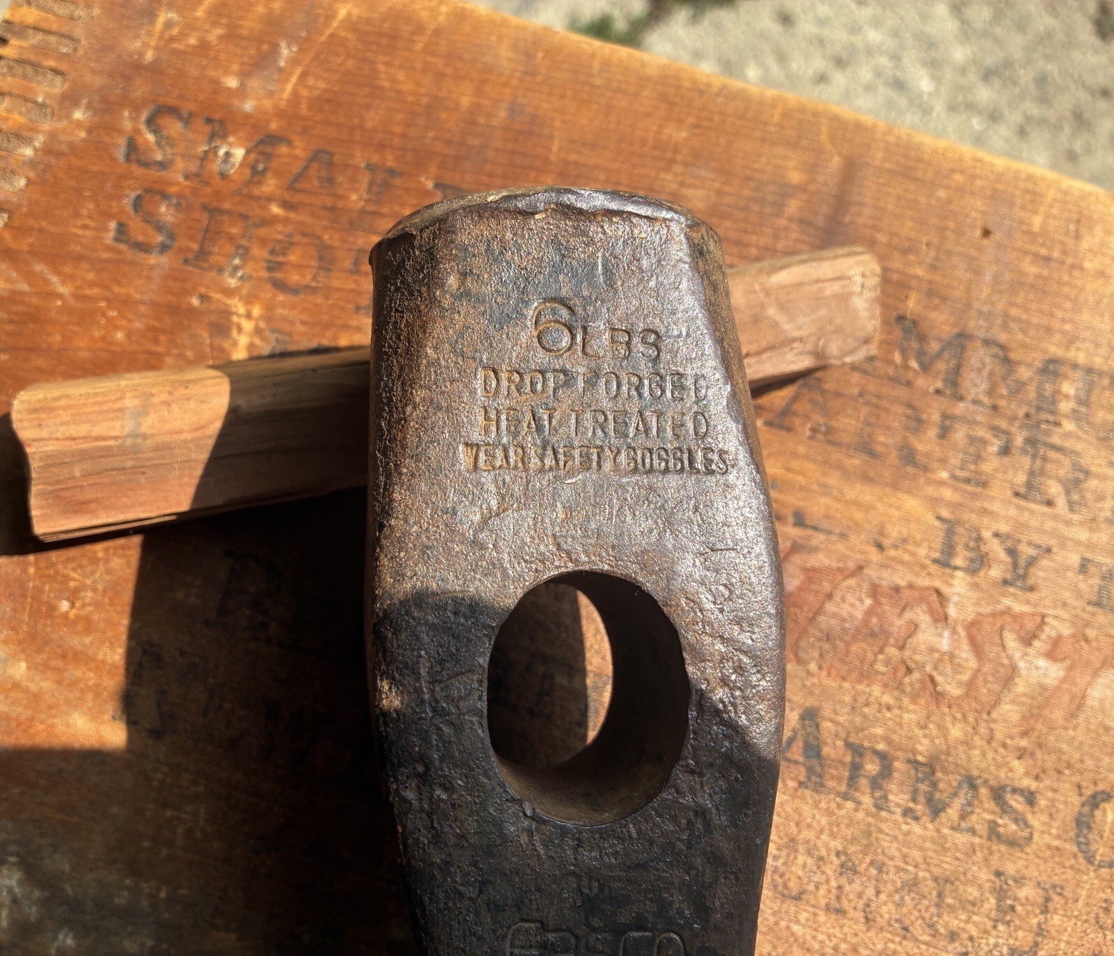 VTG EASCO USA 6 LB Splitting Maul Axe Head ONLY DROP FORGED HEAT TREATED