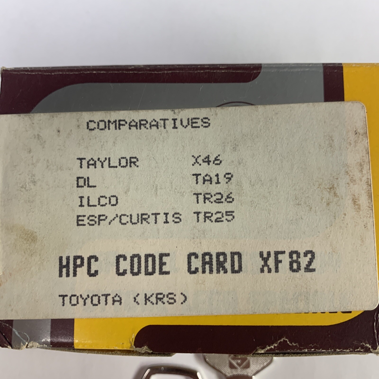 LOT OF TWO X46 CLASSIC TOYOTA KEY BLANKS LOCKSMITH VINTAGE TA19 TOY9 TR26 TA19