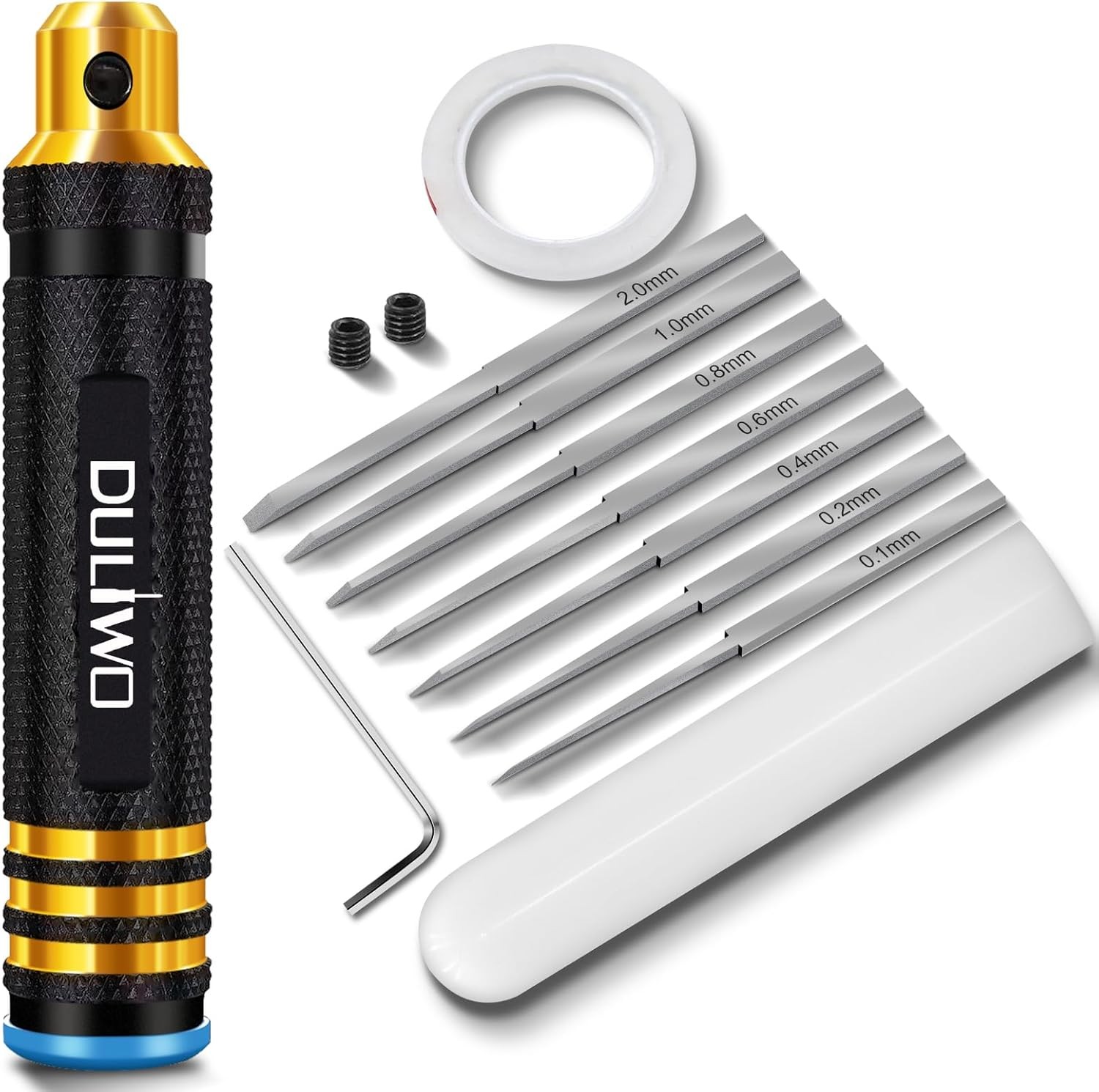 7 Piece Model Scribe Chisel Tool Set 0.1-2.0mm Blades