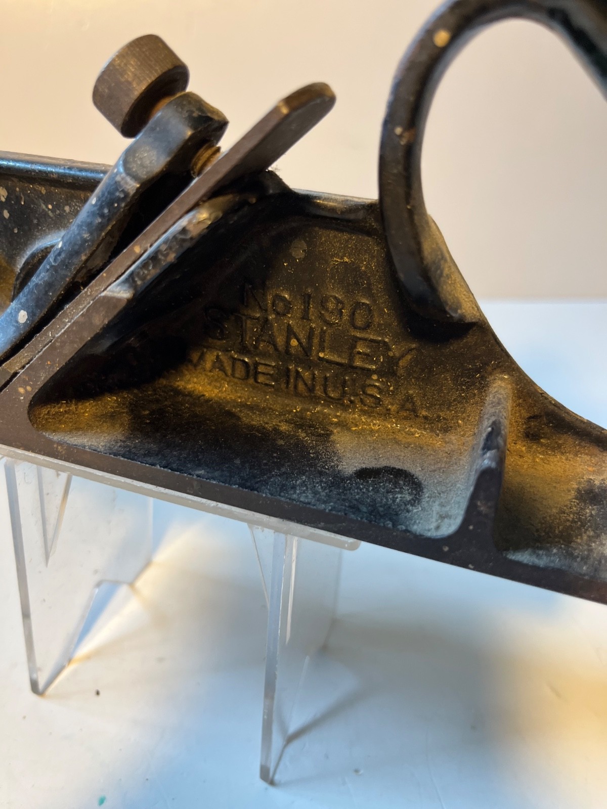 Vintage Stanley No. 190 Rabbet Plane no Depth Stop USA Woodworking Hand Tool