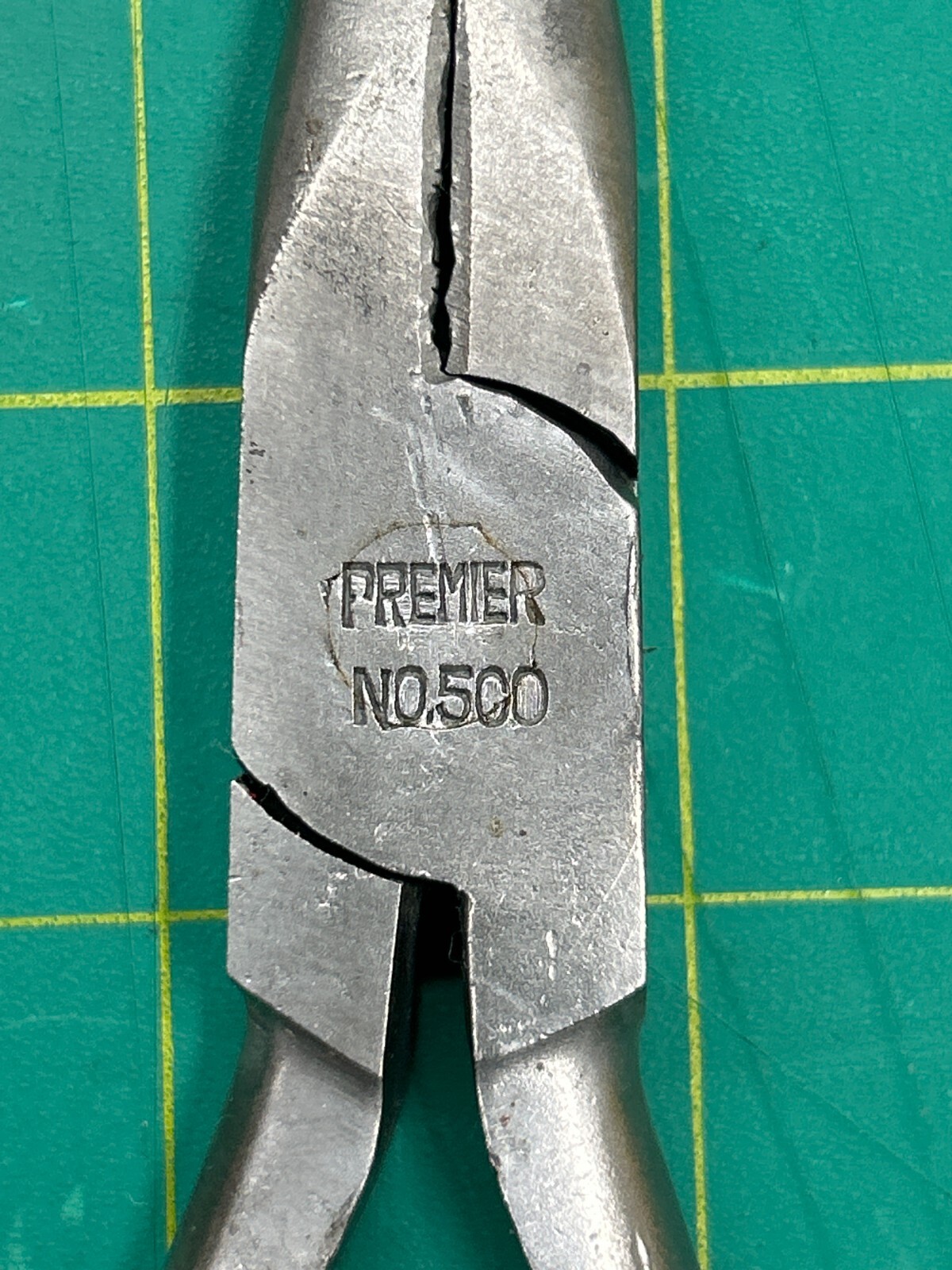 Vintage Premier No.500 Long Nose Needle Nose Pliers with Wire Cutters Tool Japan