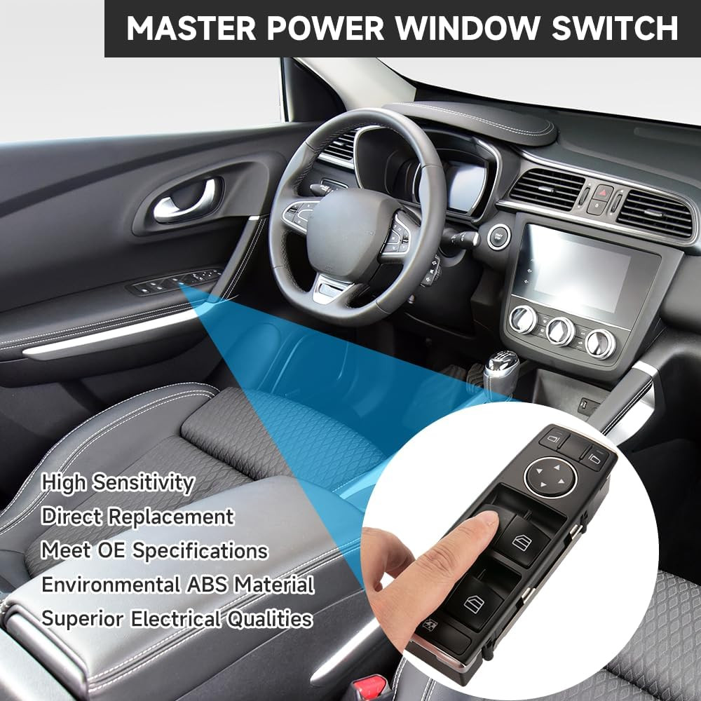 Front Left Driver Side Master Power Window Switch – Compatible for Mercedes-Benz