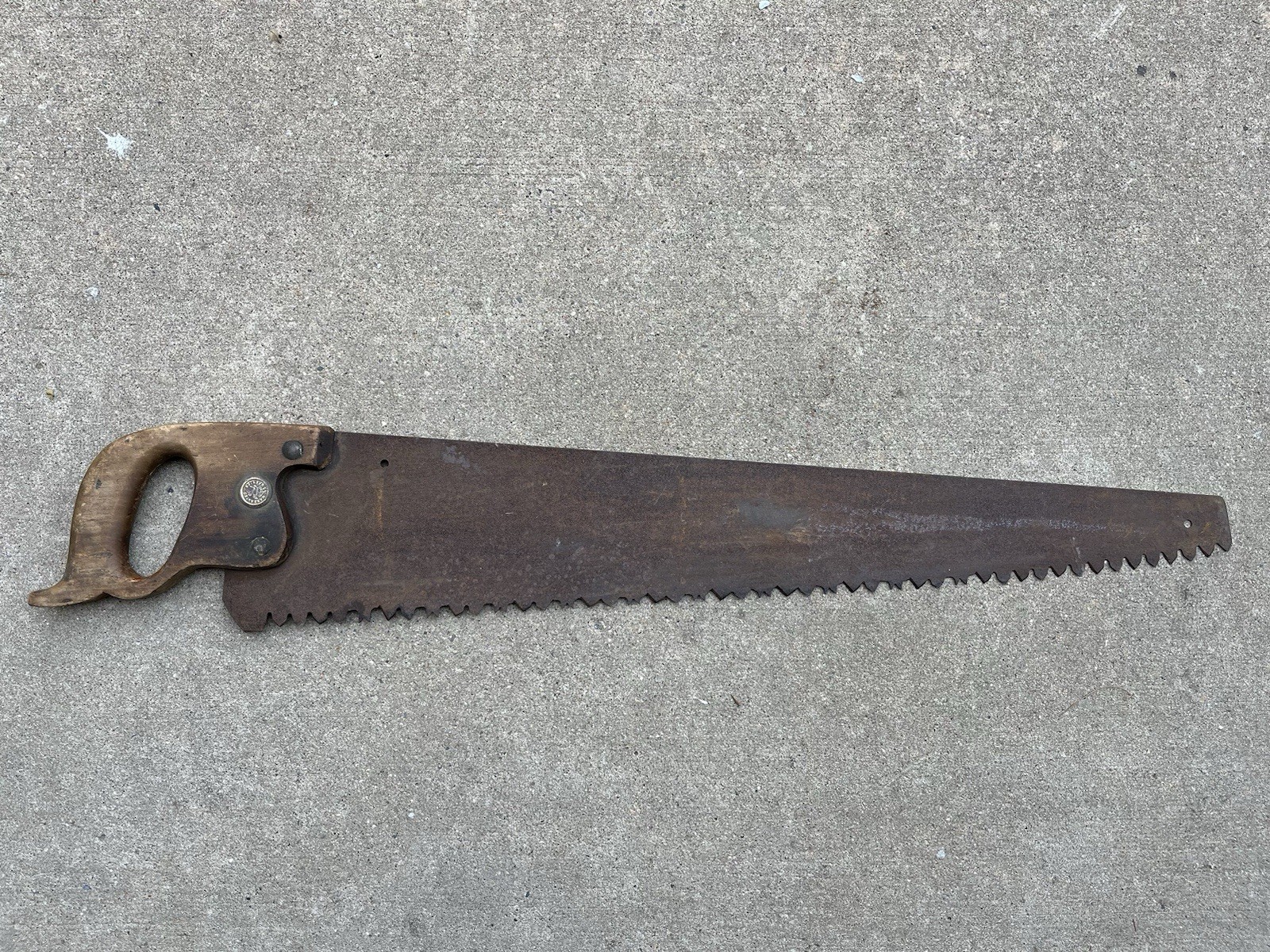 Vintage Warranted Superior 1-2 Man Logging Timber Crosscut 30” Hand Saw