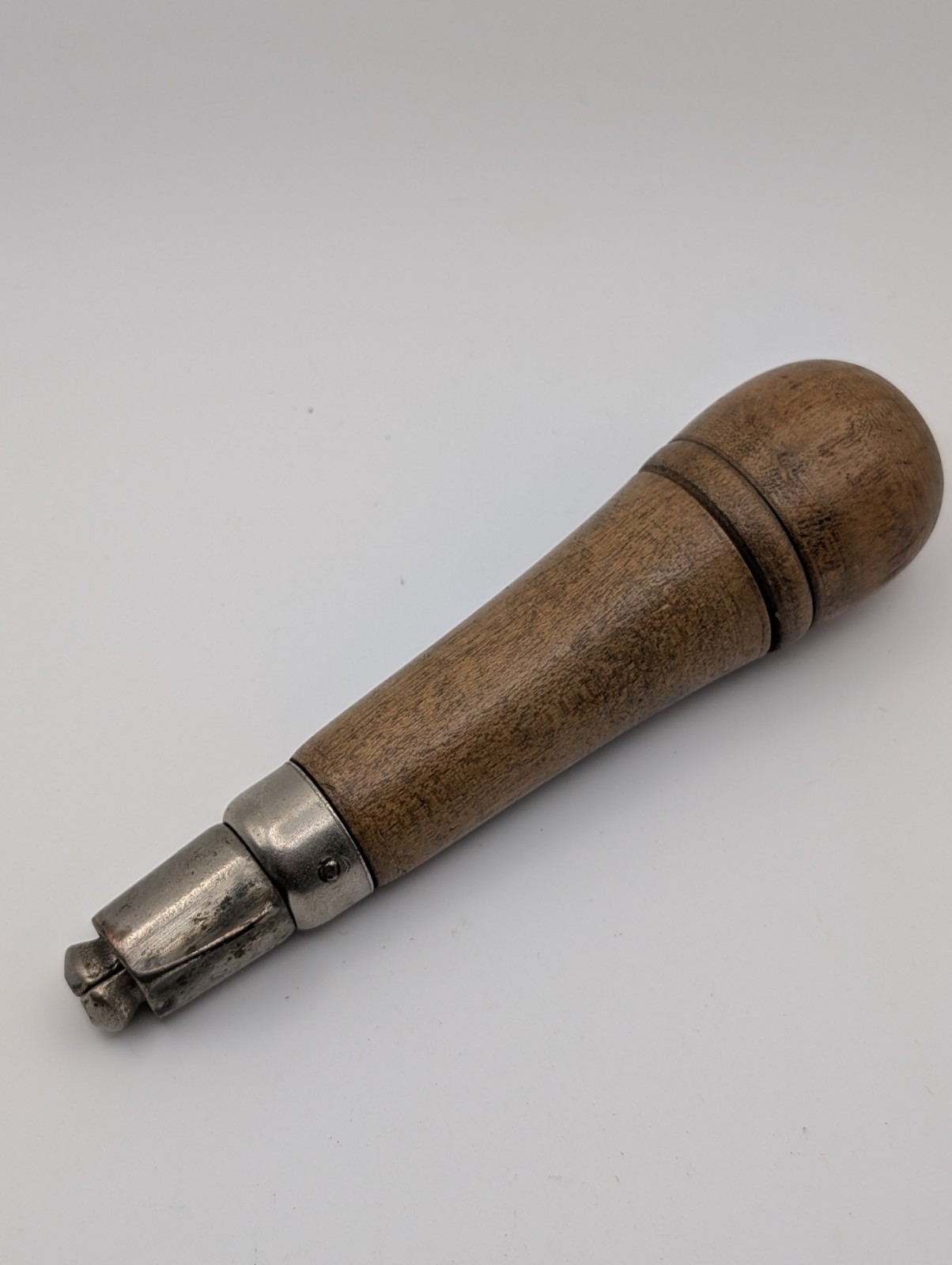 Vintage Hollow Handle Tool Set Wood Screwdriver Awl Gouge Bits w/ Cap