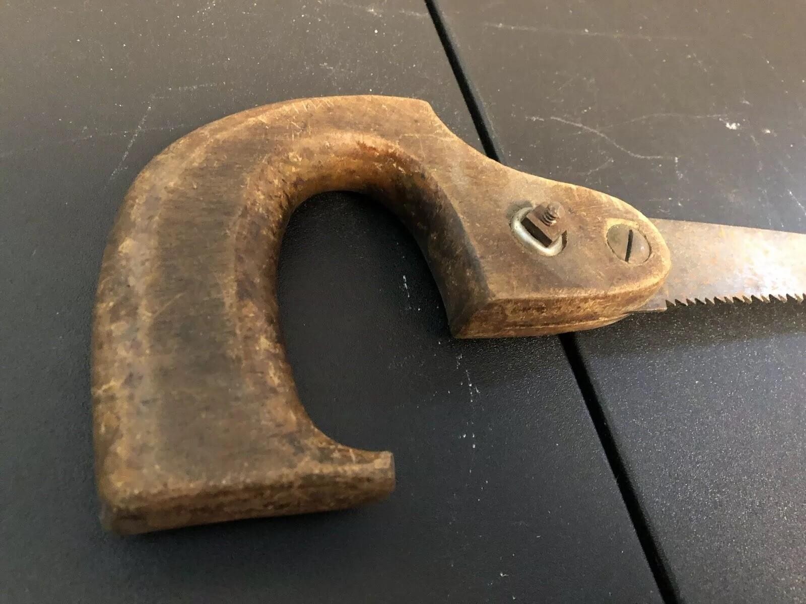 ANTIQUE KEYHOLE SAW 13-1/2” SAW LENGTH WTH 7-1/2” BLADE