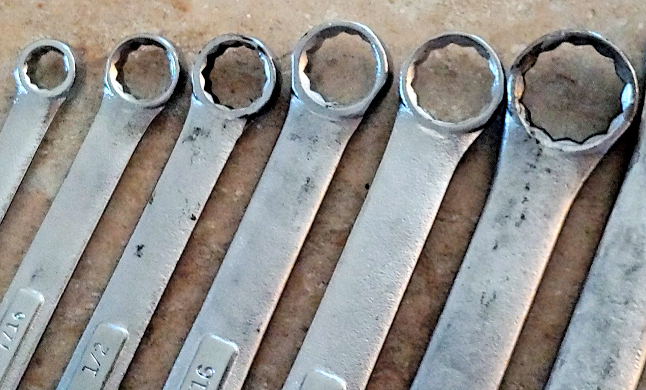Craftsman ¼” to 1¼” Double Box-end wrenches -V-VV- w/org. case 10 Pcs. 94483 USA