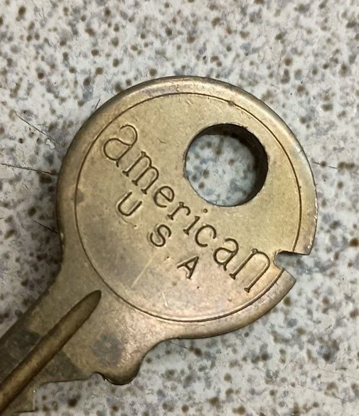 American Lock Company Junkunc Bros Vintage USA Brass Pad Lock + Key Solid 8.6 oz