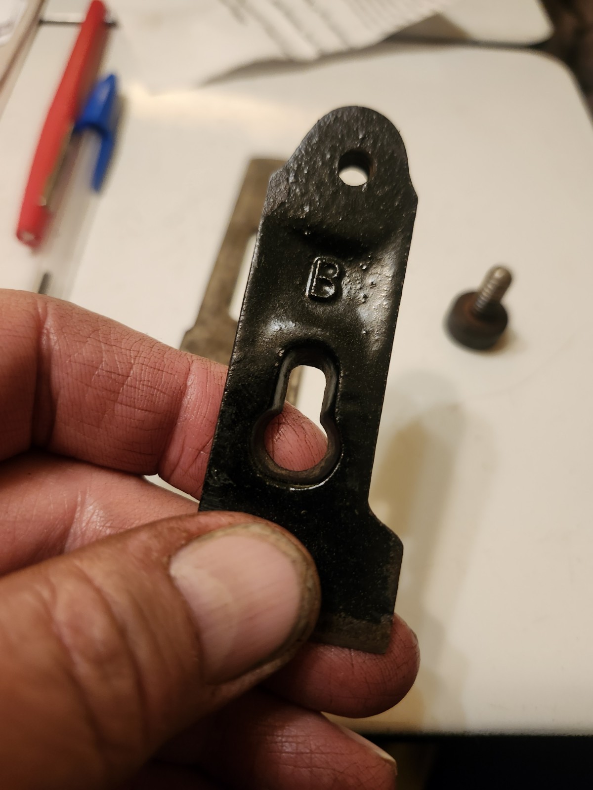 Stanley Blade Cap And Screw For 190 Series Rabbet Planes. Blade Altered/Usuable