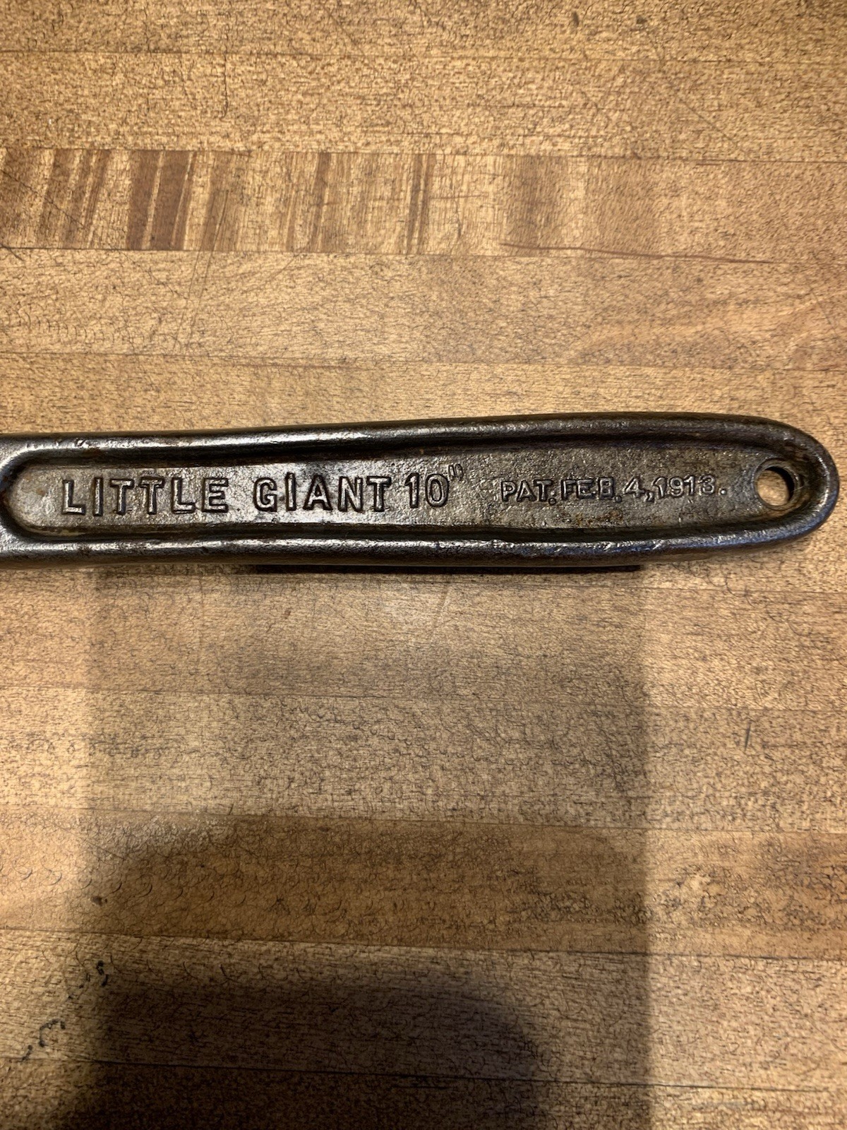 Vintage Greenfield Little Giant 10″ Adjustable Off-Set Pipe Wrench 1913