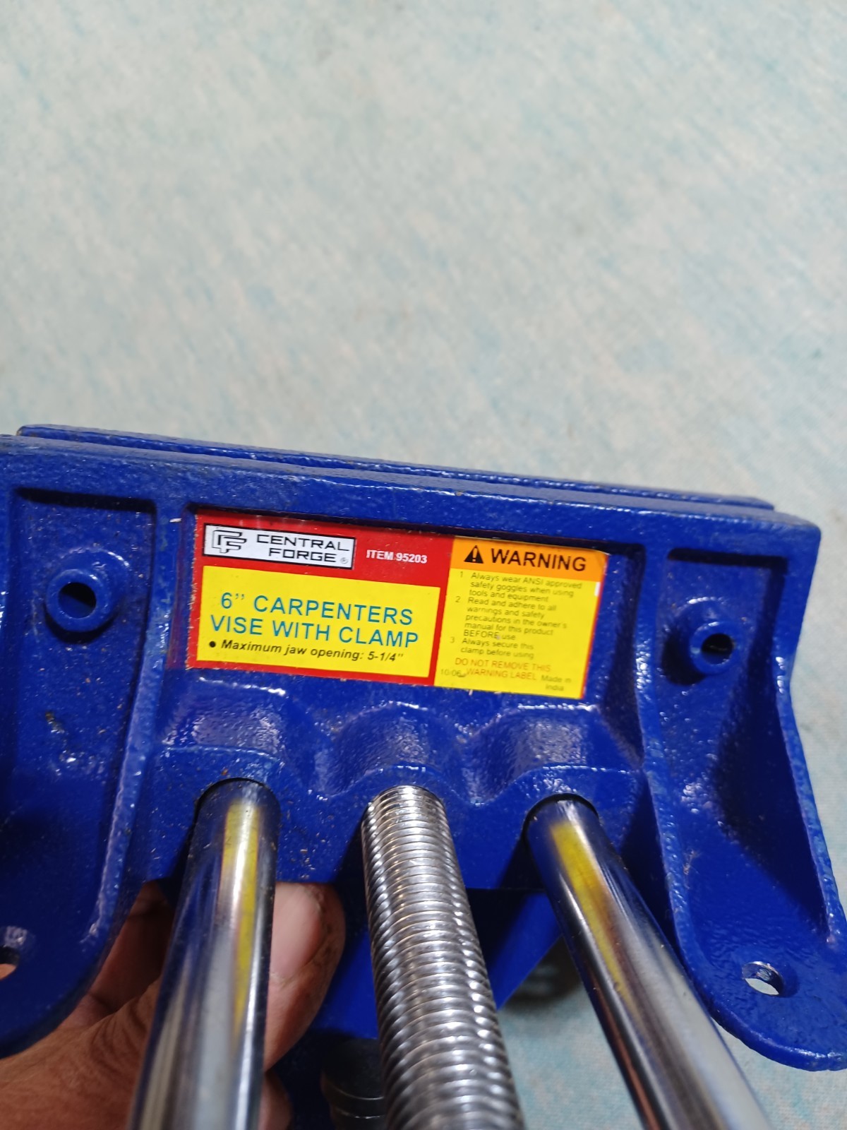 Central Forge 6″ Economy Carpenters Vise w/ Clamp #95203 Wood Shop Woodworking
