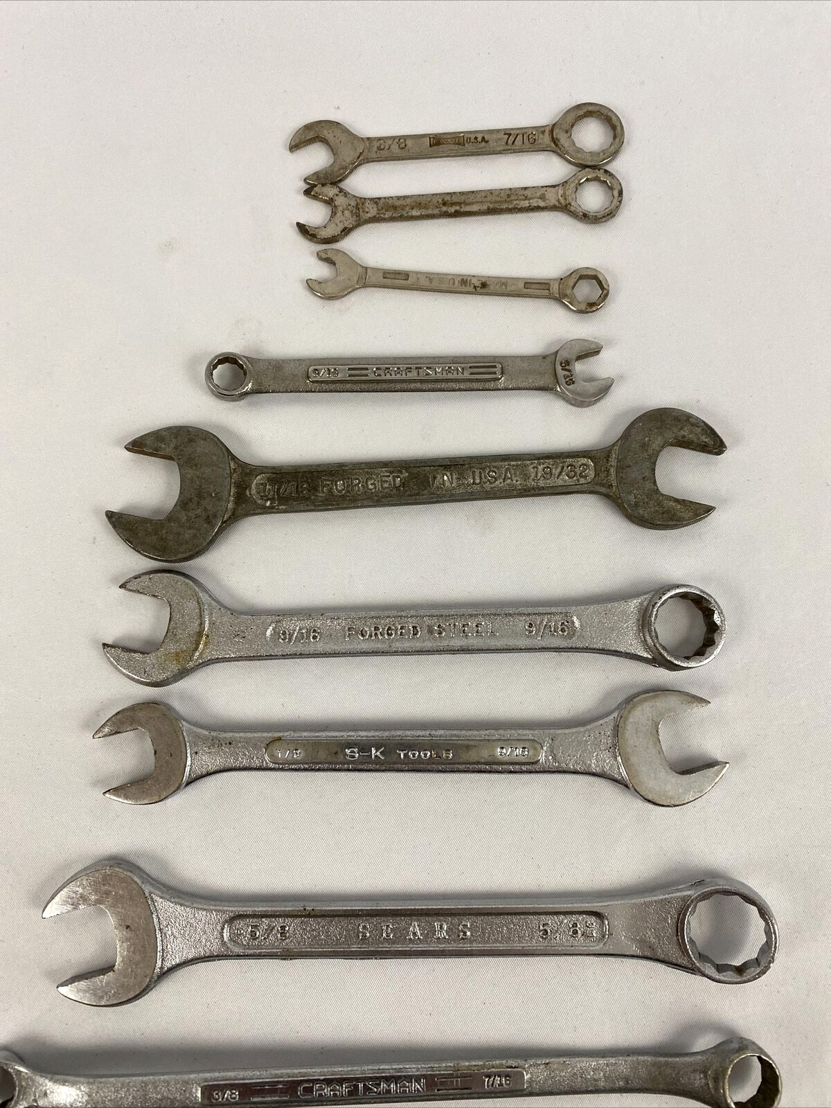 Vtg Wrench Lot Of 13 Craftsman Billings Sears SK Tools Oxwall