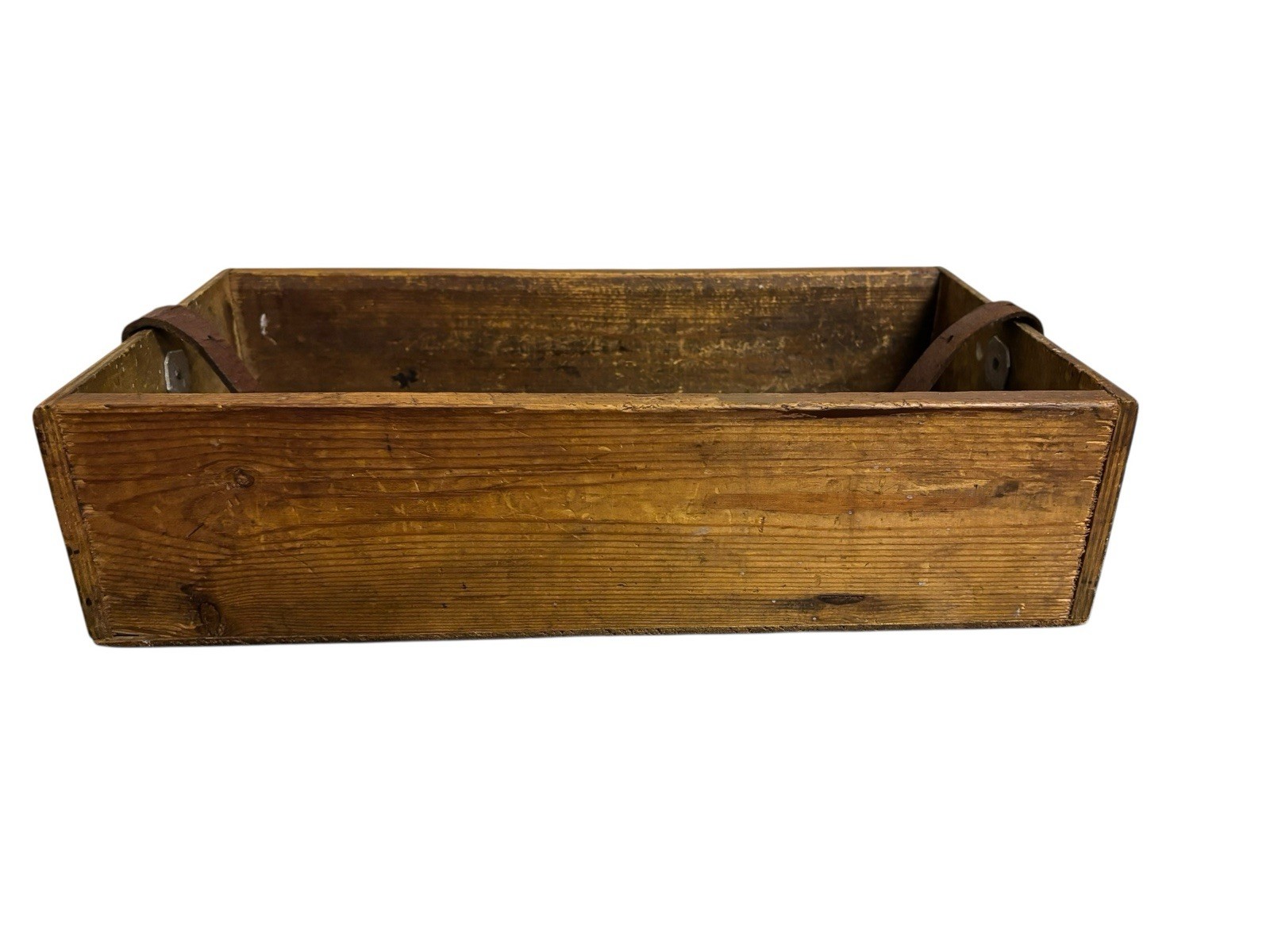 Antique Vintage Handmade Primitive Wooden Tool Box – 40cm X 20cm X 10cm High