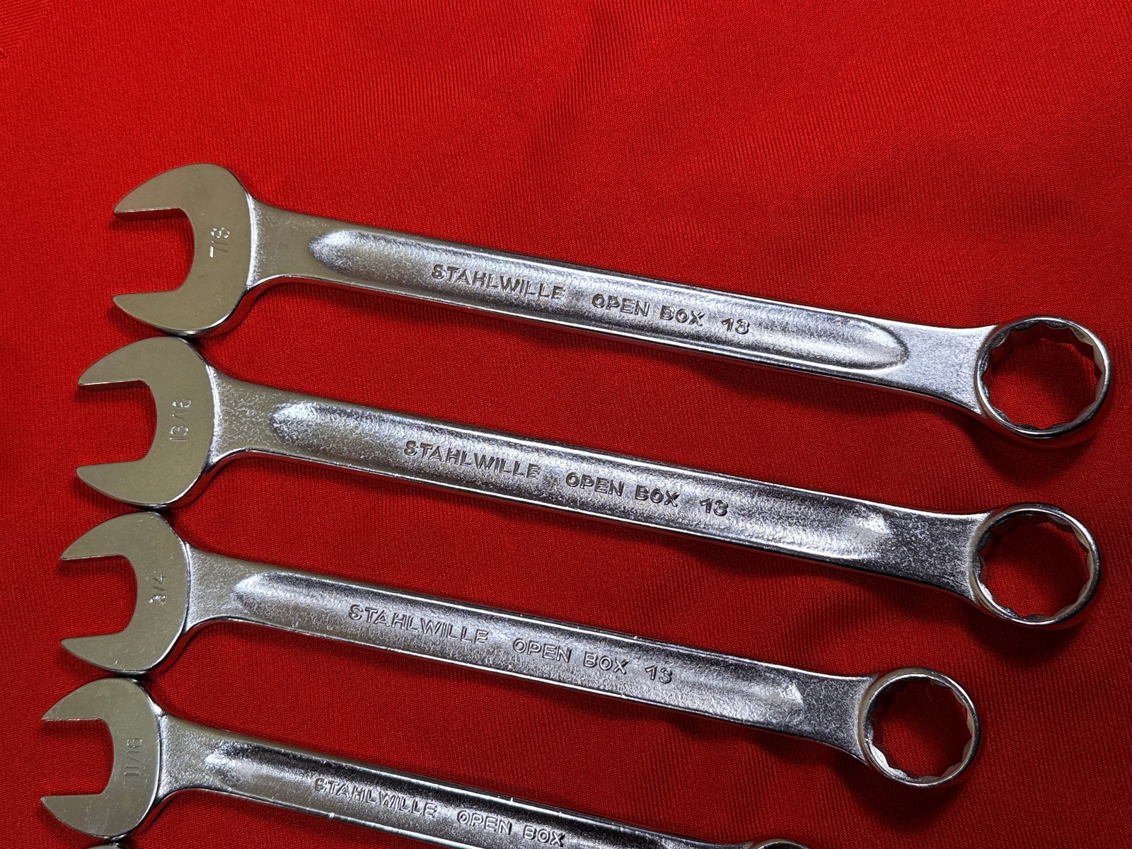 NOS Vintage Stahlwille SAE Open Box 13 series 8 pc Combination Wrench Set