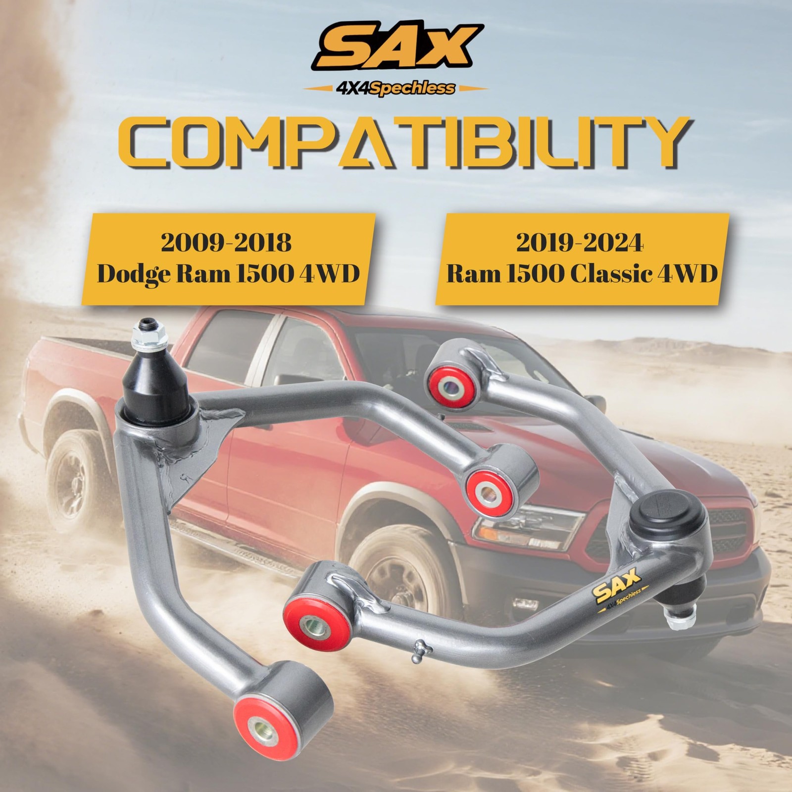 Front Upper Control Arm for 2009-2018 Dodge Ram 1500 4WD, 2019-2024 Ram 1500 …