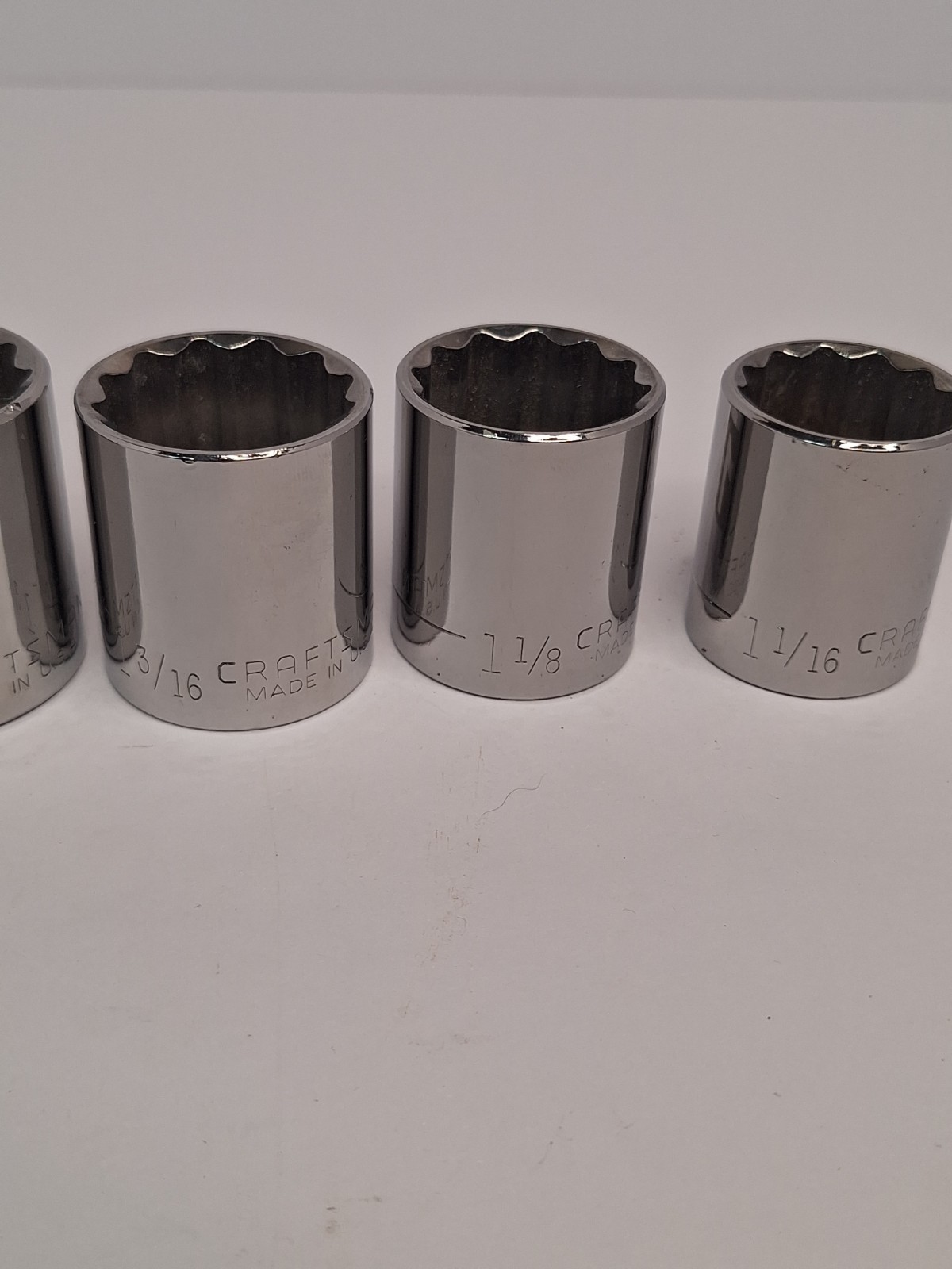 Vintage Craftsman USA Metric/SAE Large 5pc 1/2″drive Socket Set #34574/#34572 B3