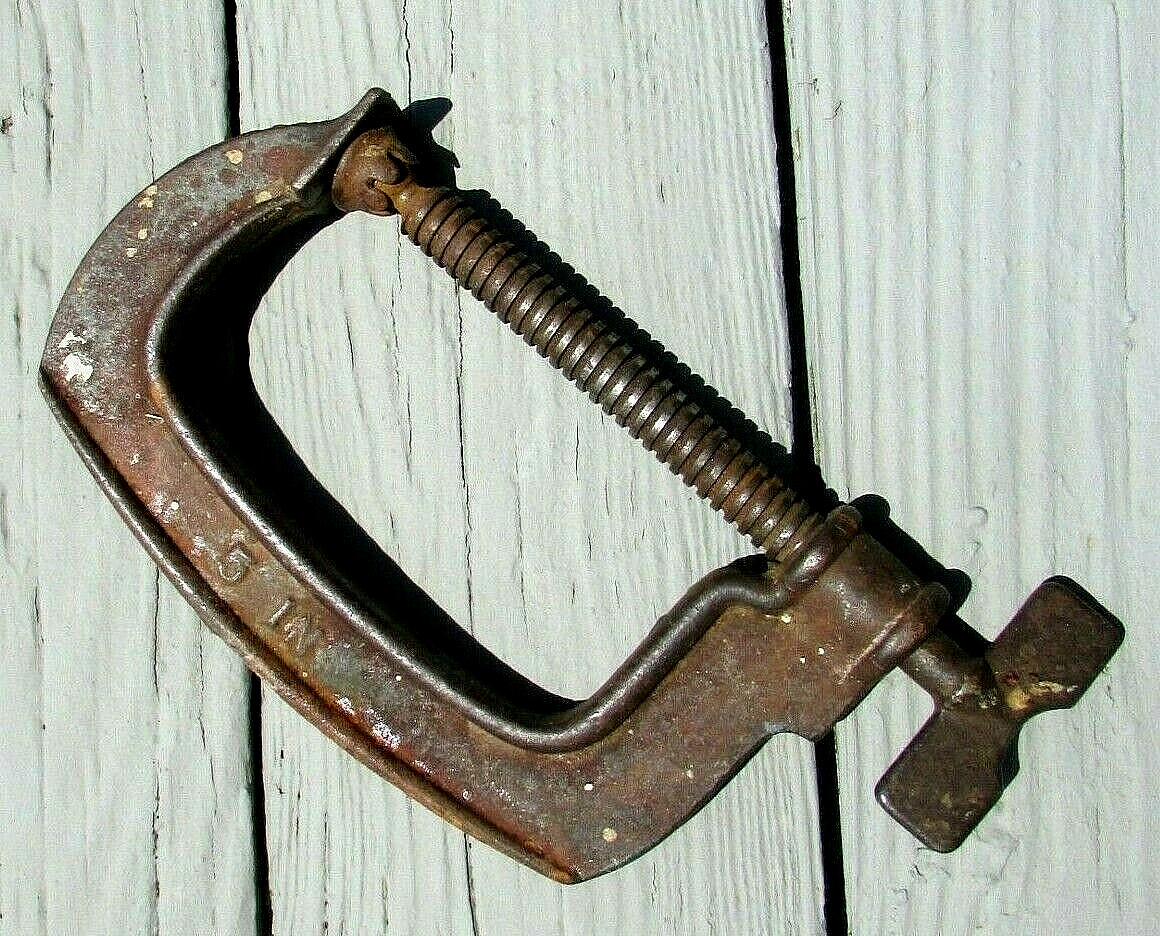 Vintage 5 Inch Clamp Modified Butterfly Thumb Screw Art Deco TH HT ?