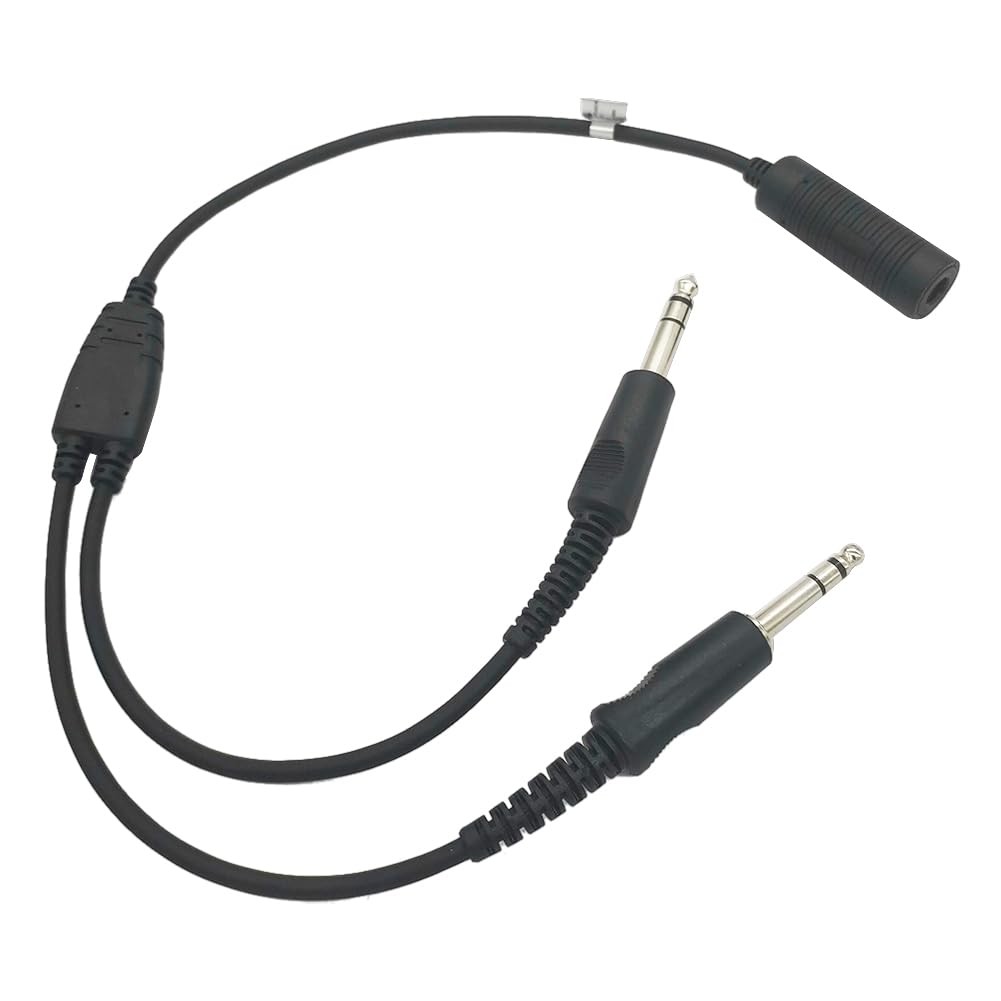 Dual Plug U174 Adapter General Aviation Headset Extensions Helicopter U 174 t…
