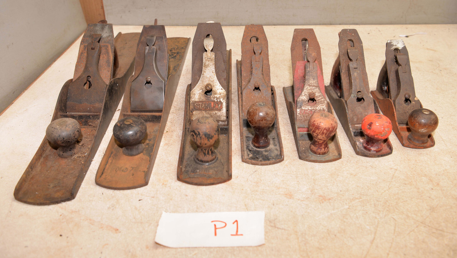 Woodworking plane lot No 8, 7, 6, 5, 4, 3, # 2 Stanley more collectible lot P1