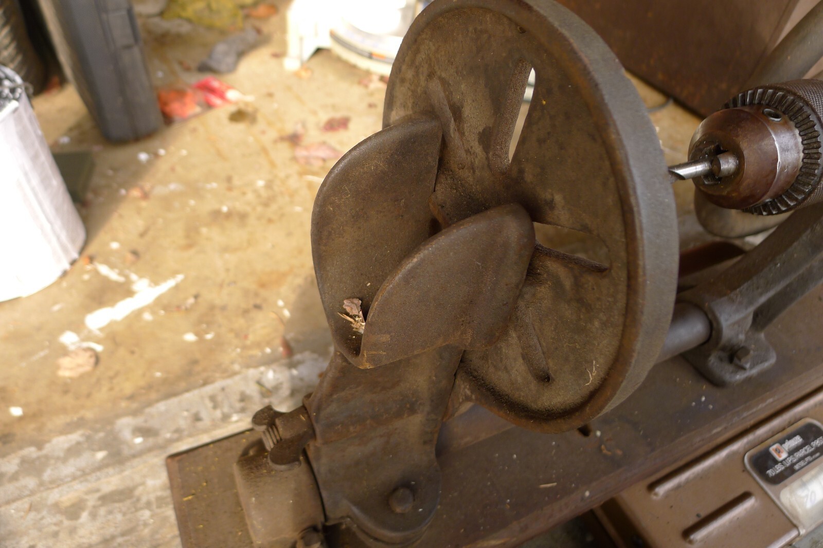 ANTIQUE CHAMPION BLOWER & FORGE POST DRILL, NO. 101, LANCASTER PA