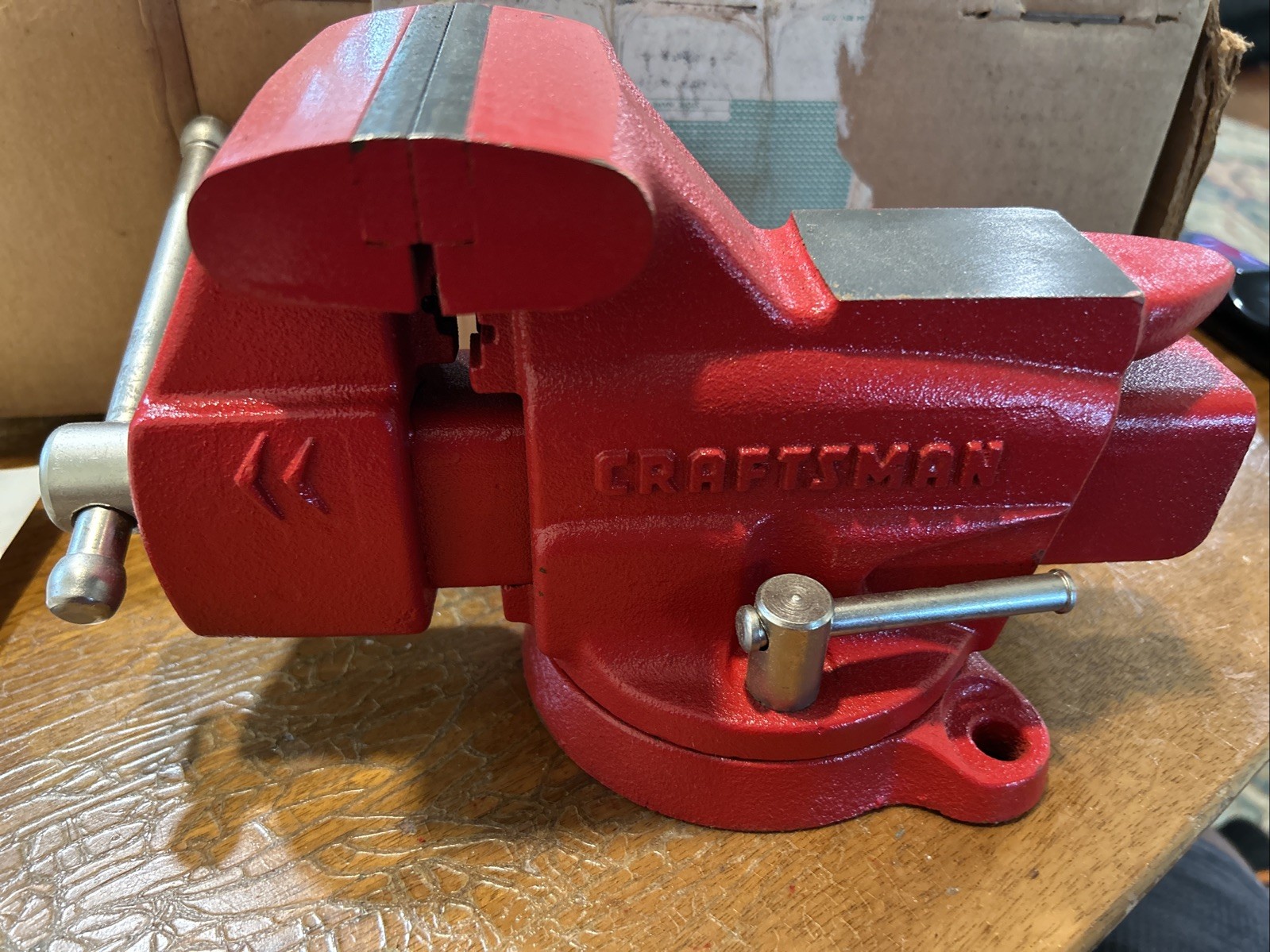 Vintage Craftsman No. 391-5180 Bench Vise 3-1/2 Jaws Swivel Base Anvil NOS Box