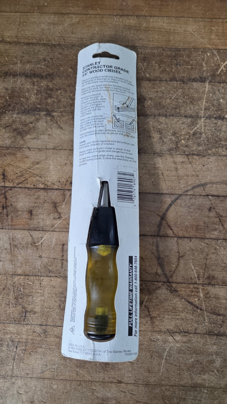 Vintage Stanley 3/4” Wood Chisel Bevel Edge Contractor Grade (16-907) USA