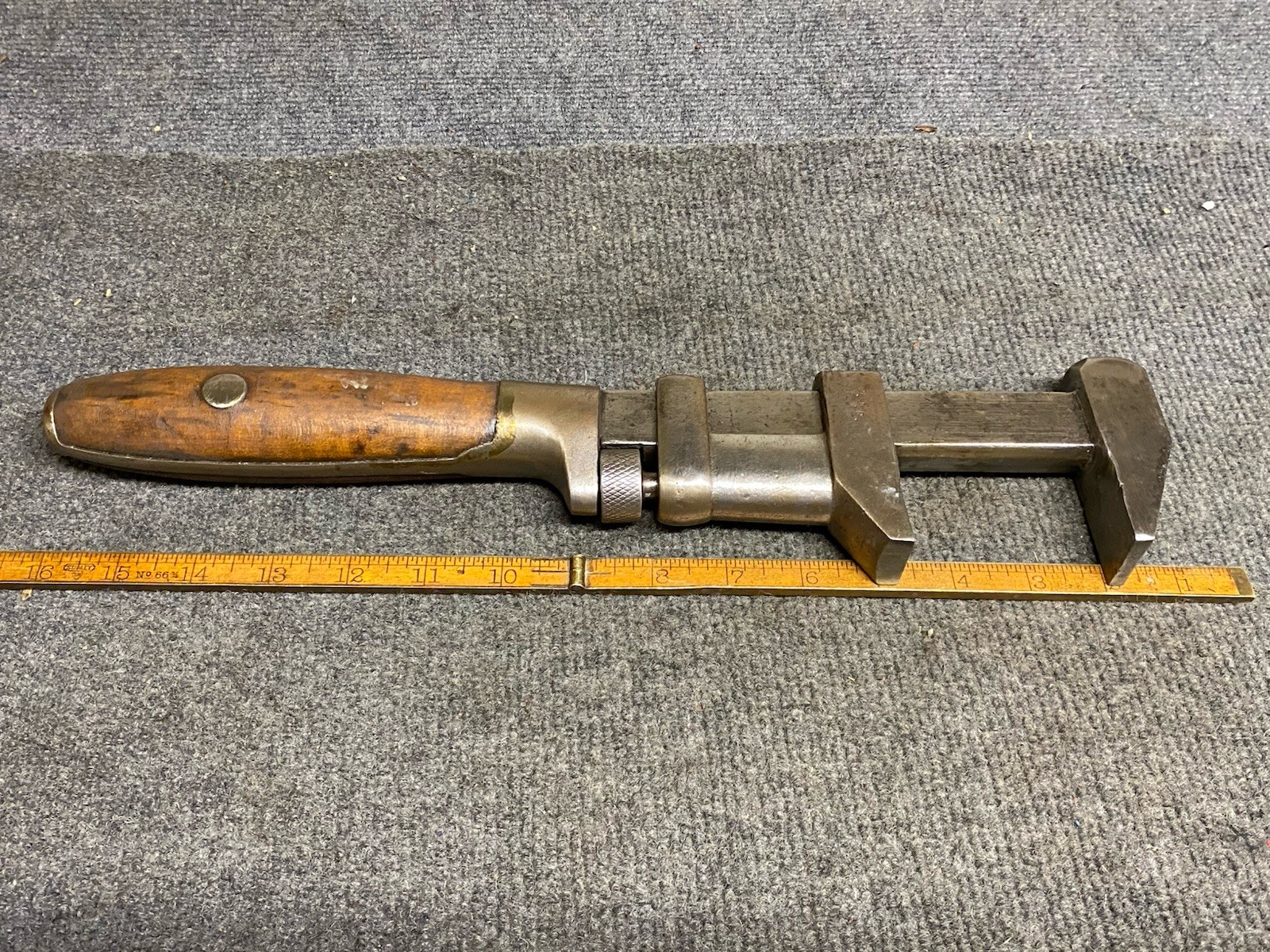 Vintage W & B 15” Perfect Handle Style Adjustable Wrench In Excellent Condition