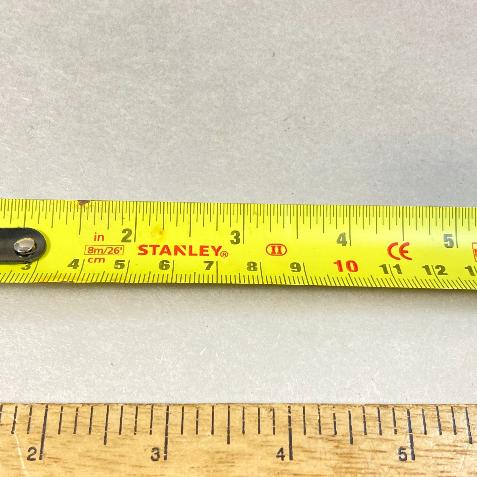 Stanley Tape Measure 26ft. Yellow Tape Pocket Clip Metric SAE #STHT36134