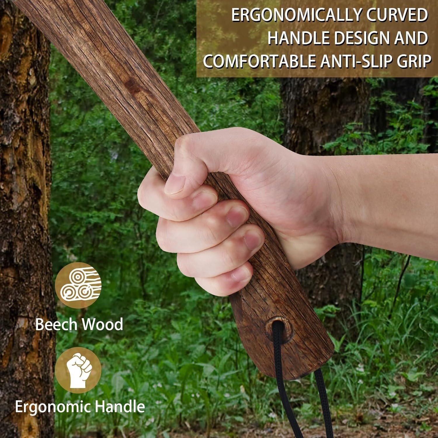 14.4″ Hatchet, Camping Hatchet, Hand Forged Axe with Sheath For Outdoor Survival