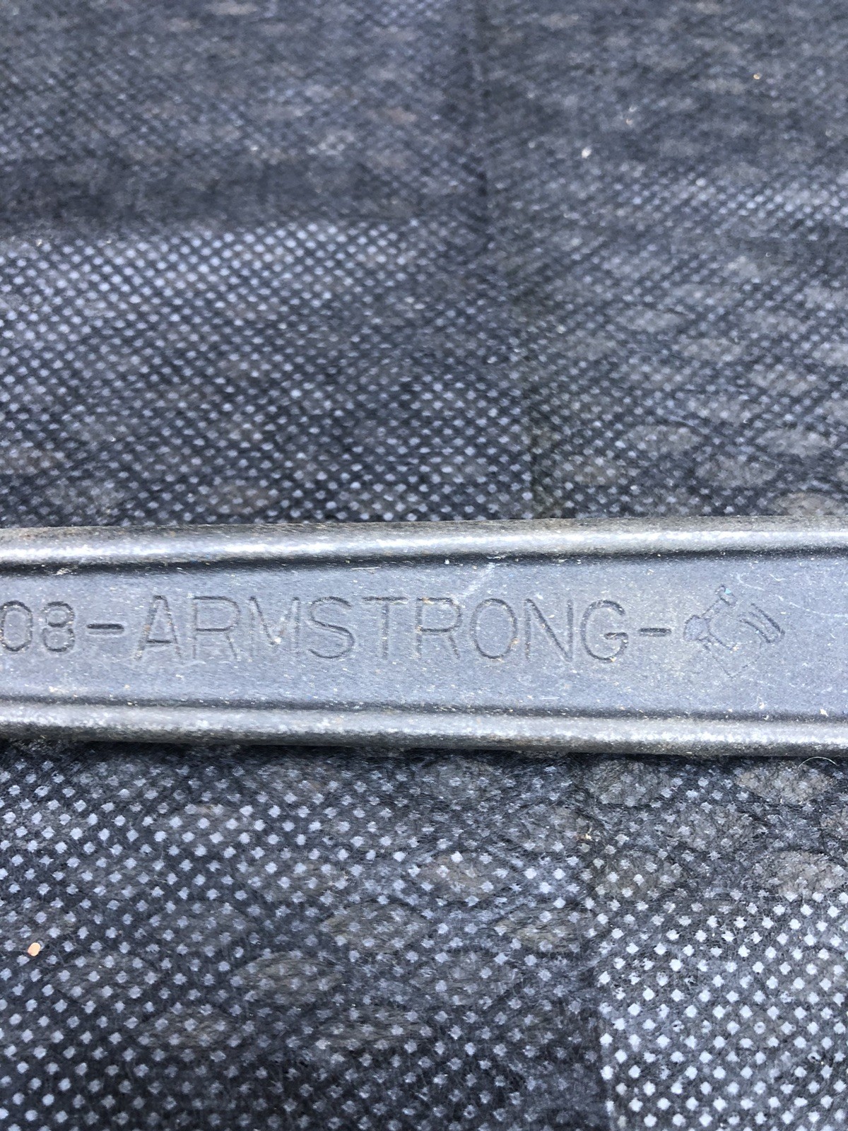 Vintage Armstrong 34-408 Adjustable Crescent Wrench Black Oxide Finish