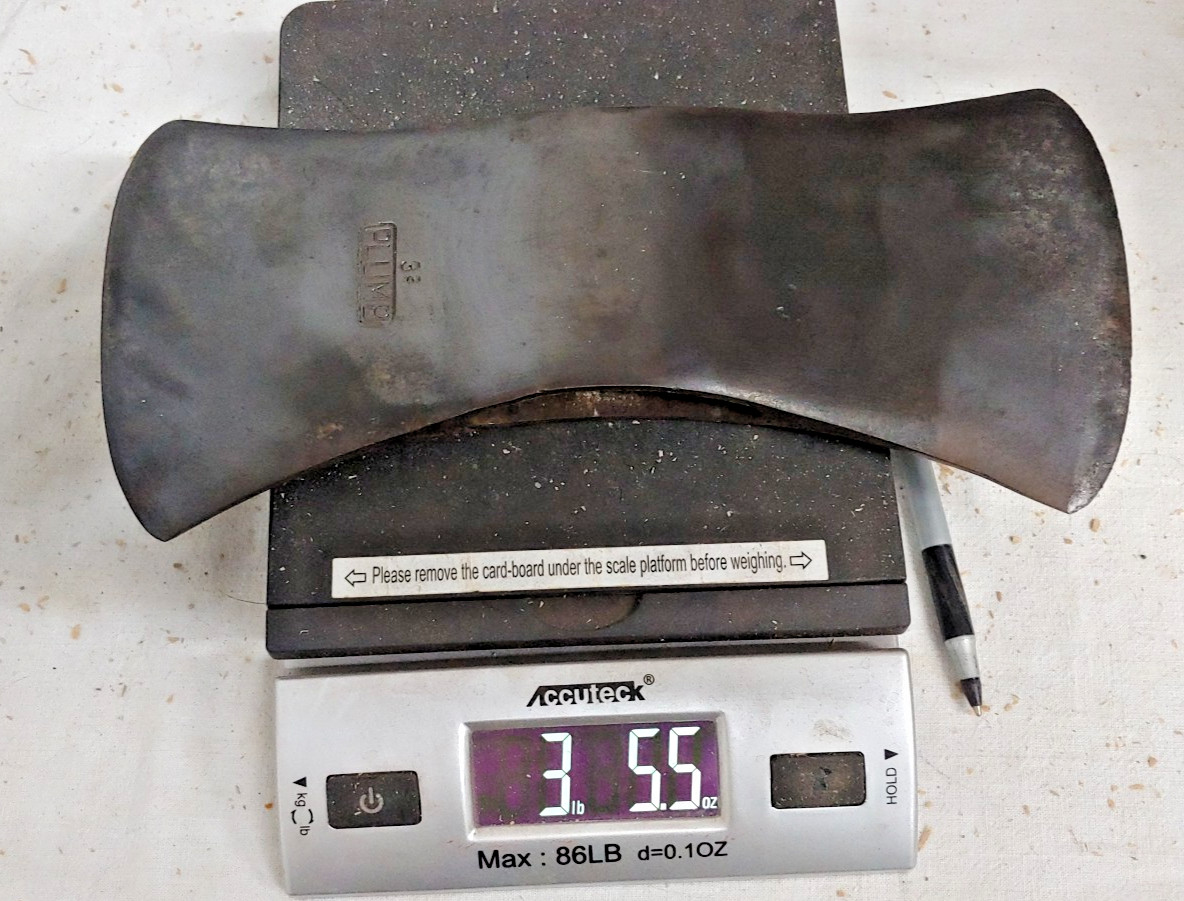 Vintage Plumb No. 3 & 2 Double Bit Axe Head 3 Lbs. 5.5 Oz USA Super Clean EXLT