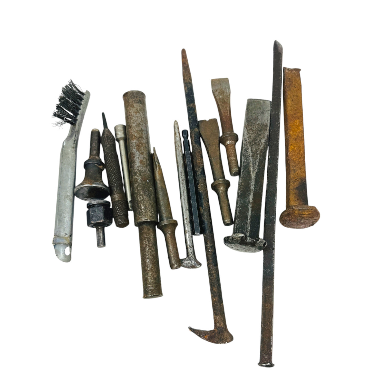 15 Pcs Assorted Chisel, Extension Bar and Other Hand Tools, Workshop Equipments