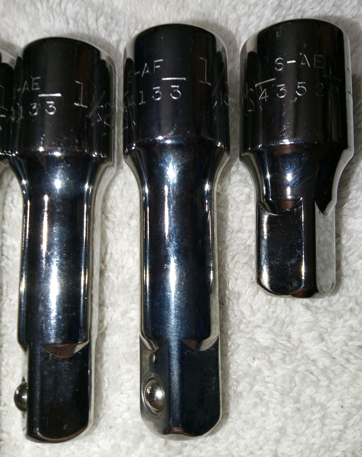 LOT of (5) CRAFTSMAN 1/2″ Drive Extensions – 43522 – 44133 – 44131 – 44132