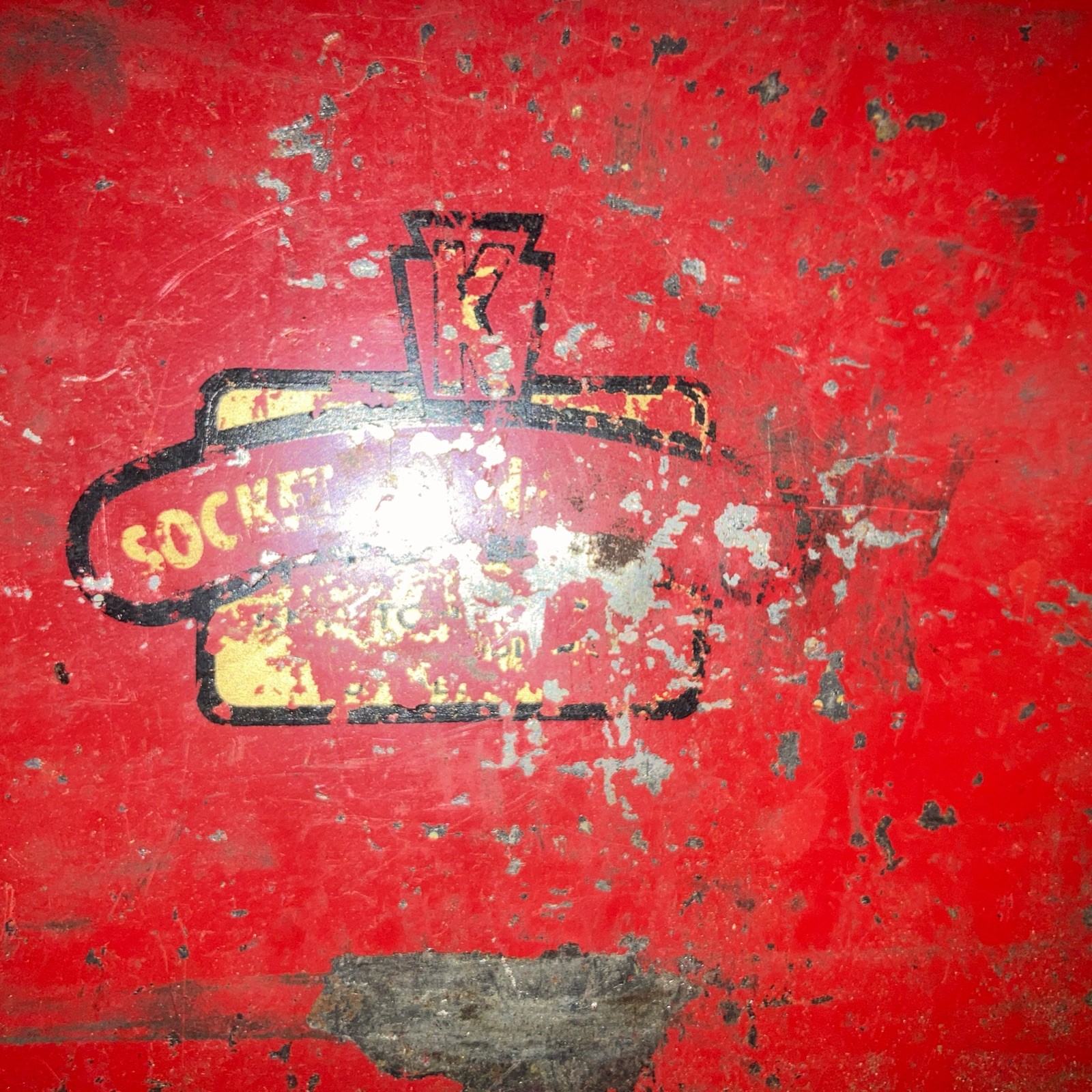 Vintage Keystone Hand-Crank Socket Set No. 830-C in Red Metal Case 29 NICE!