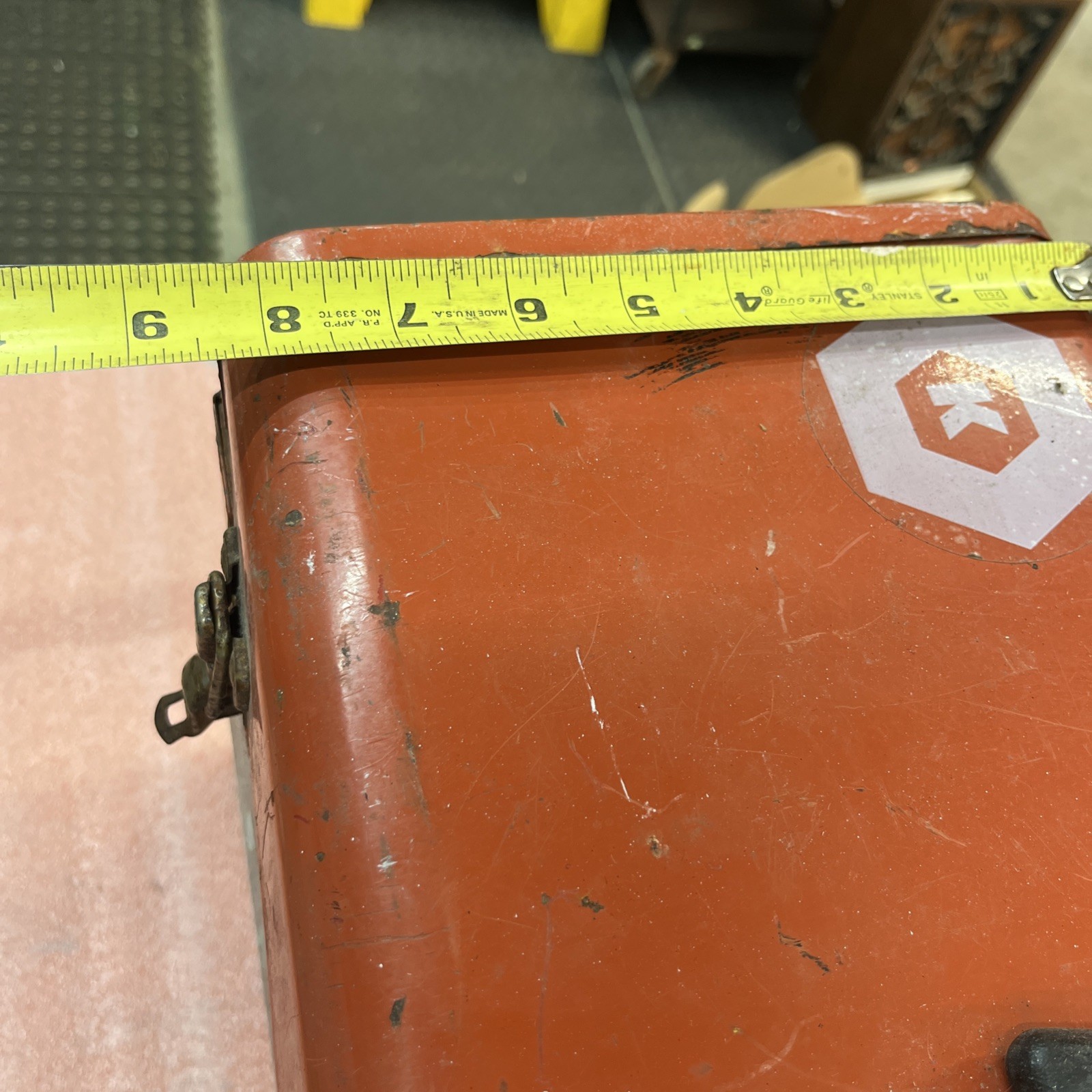 Craftsman 3 Drawer Metal Tool Box Steel Portable Hinge Pad Lock Red