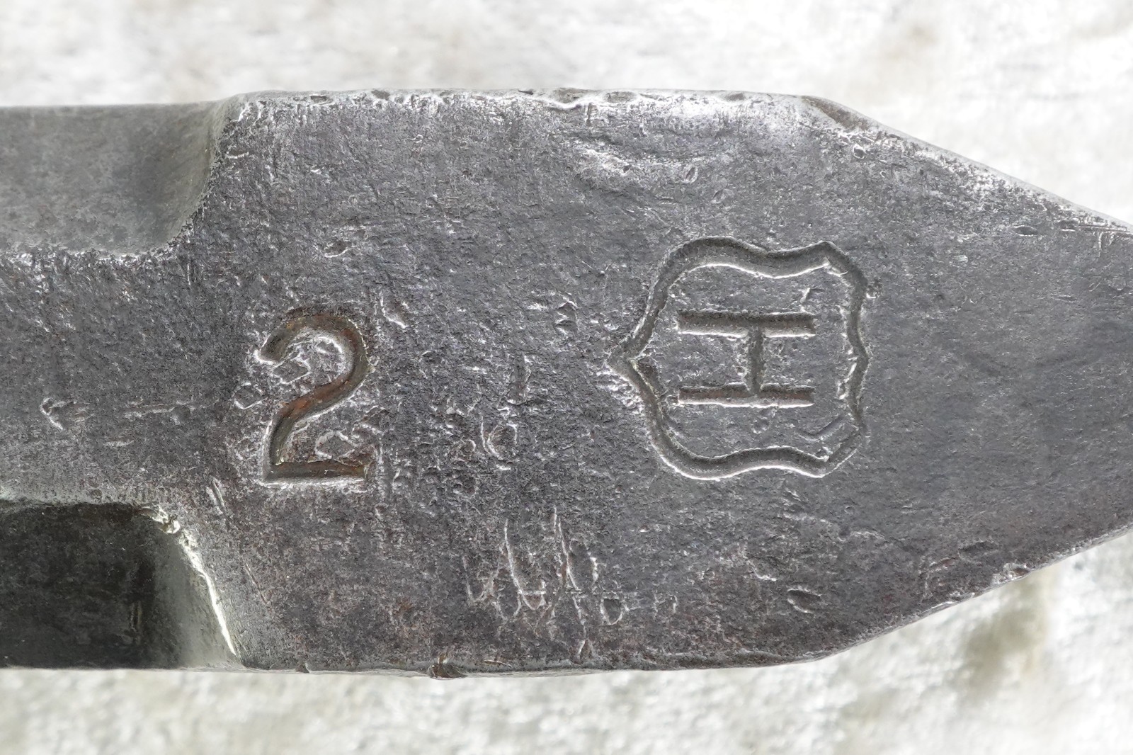Vintage Blacksmith’s Cross Peen Hammer Head Marked ‘H’ & Shield Hubbard 2.19 Lbs