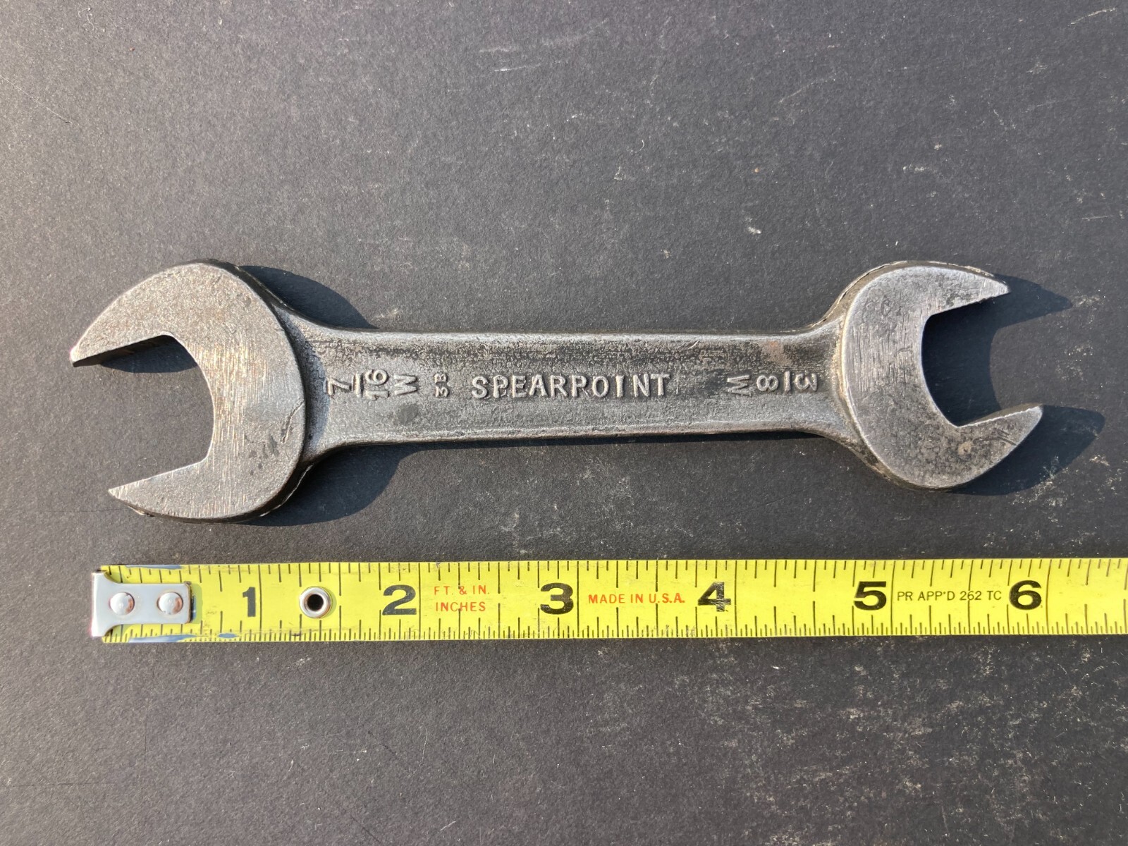 Spearpoint Wrench 7/16 W x 3/8W Open End Spanner 6″ Whitworth