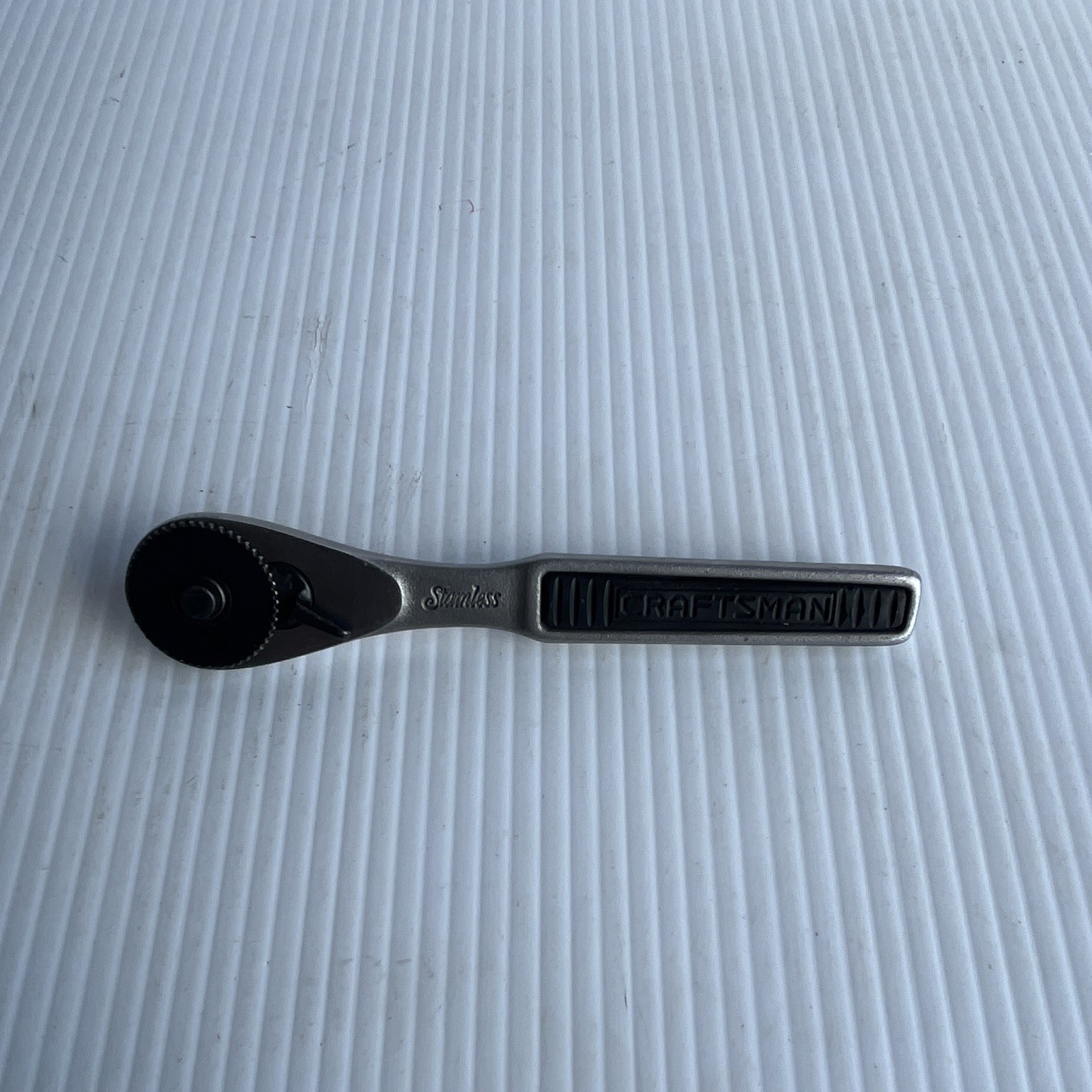 Vtg Craftsman 43761 Stainless 1/4″ Drive Ratchet Thumbwheel Read Description