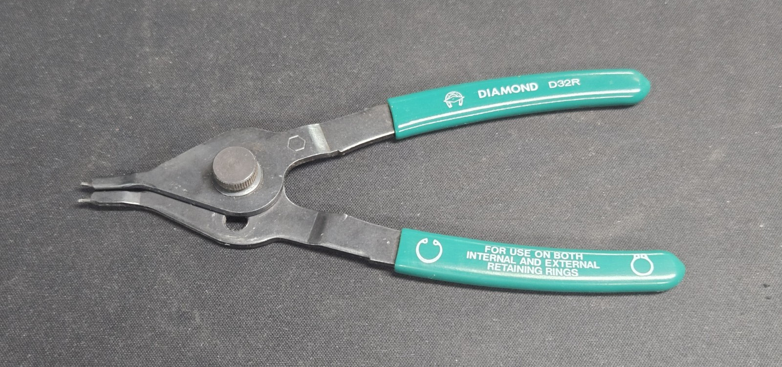 Vintage Diamond D32R Convertible Retaining Ring Pliers Straight Tip