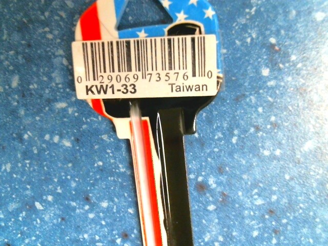 Kwikset KW1-33 Tank Key Blanks, American Flag, Soldier, Bag of 10, FREE SHIPPiNG